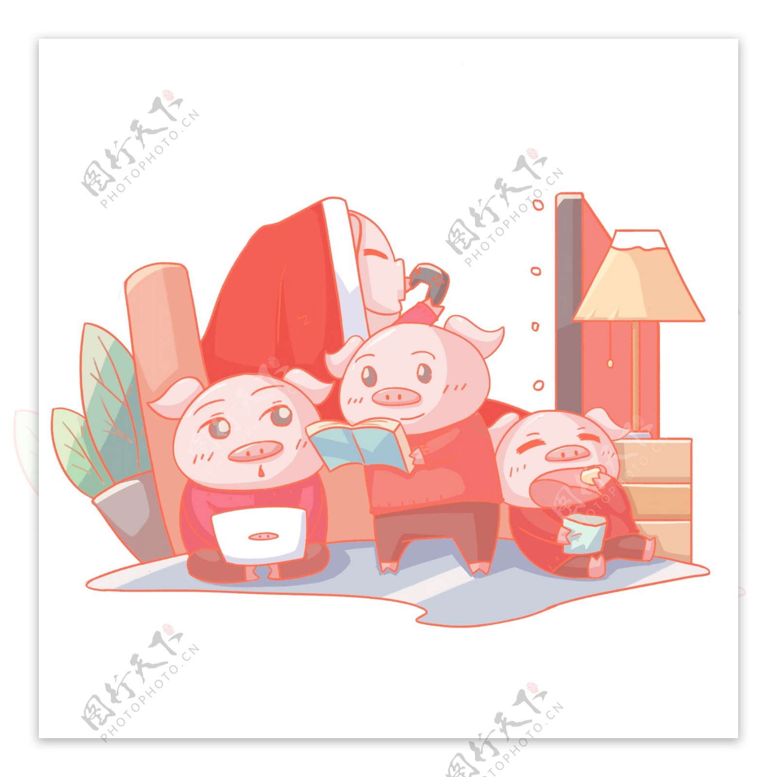 2019农历新年猪年宅家的小猪们