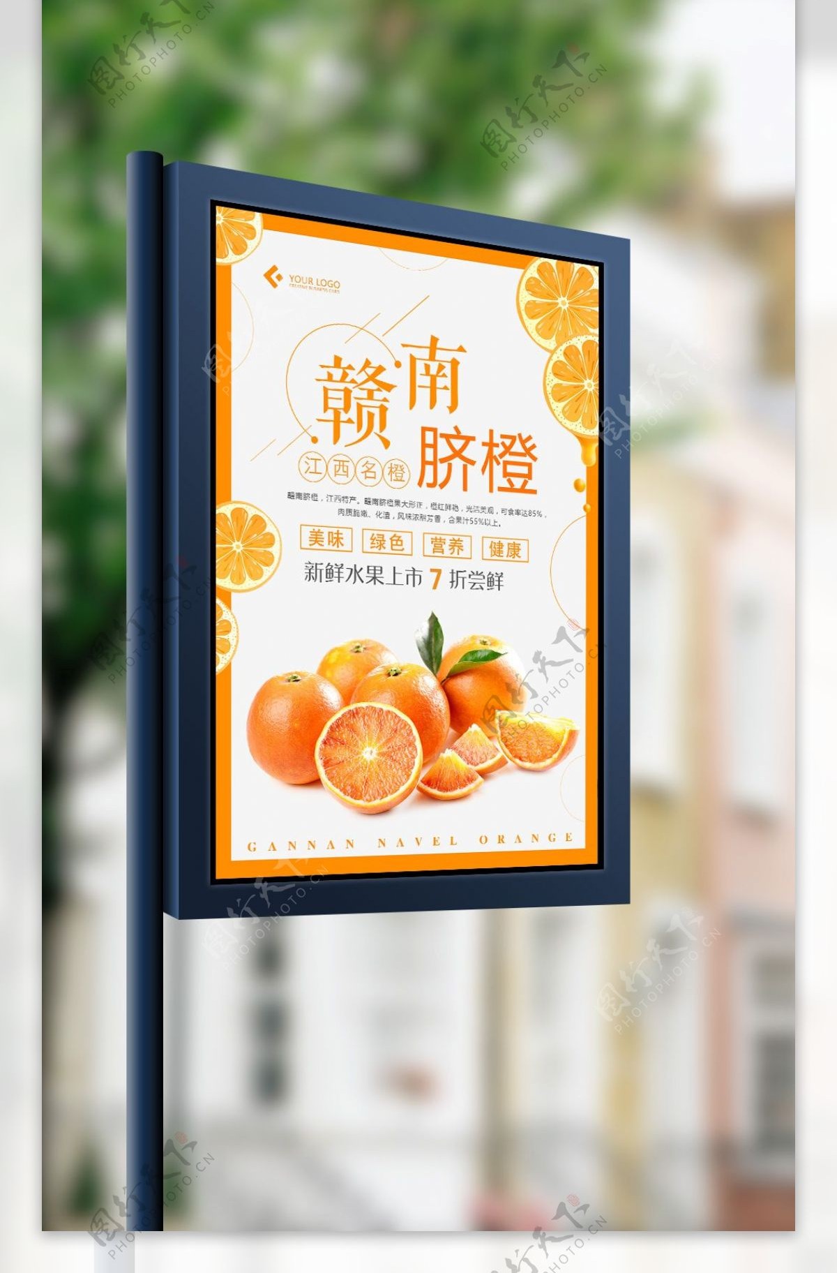 赣南脐橙水果美食海报设计