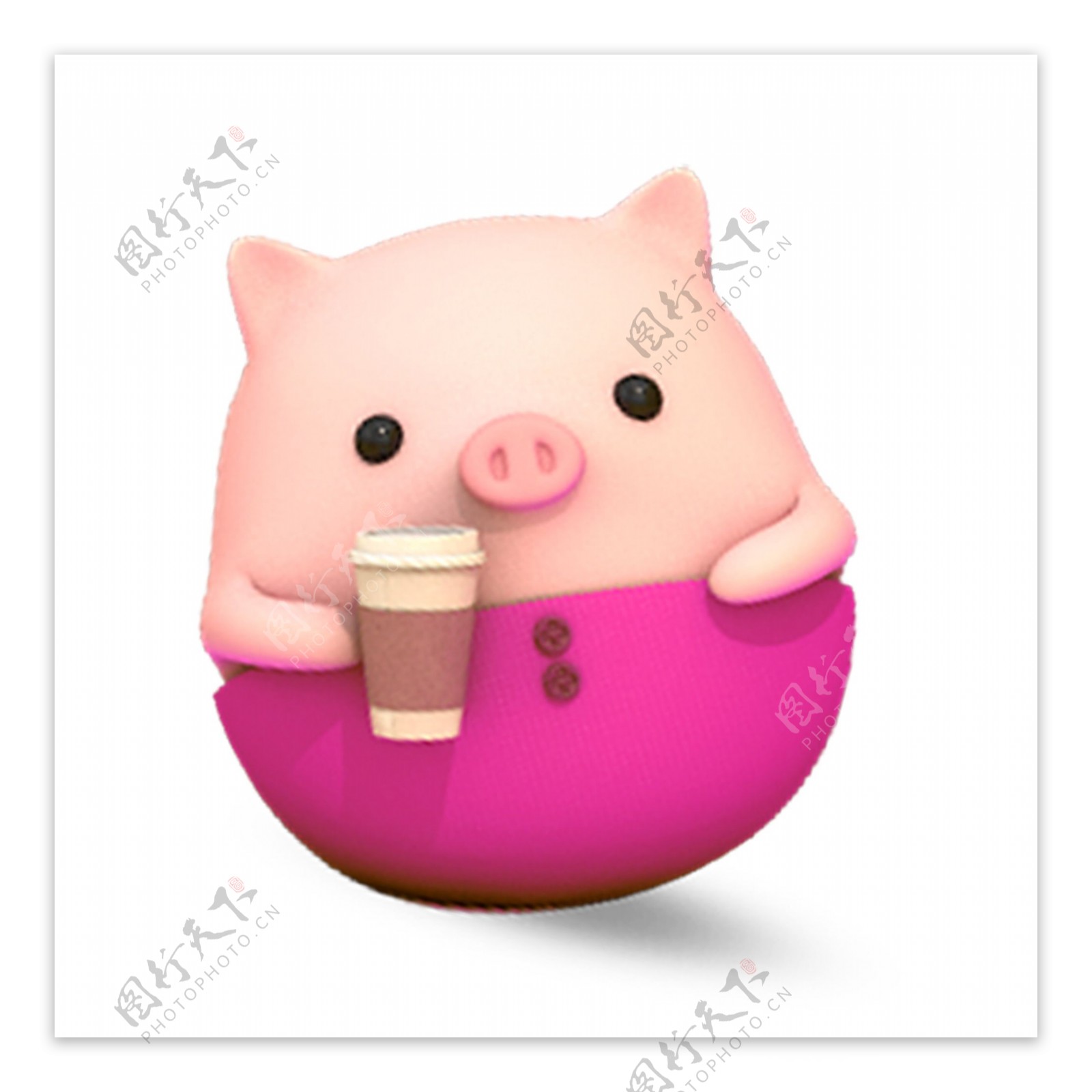可爱2019猪年猪形象元素设计