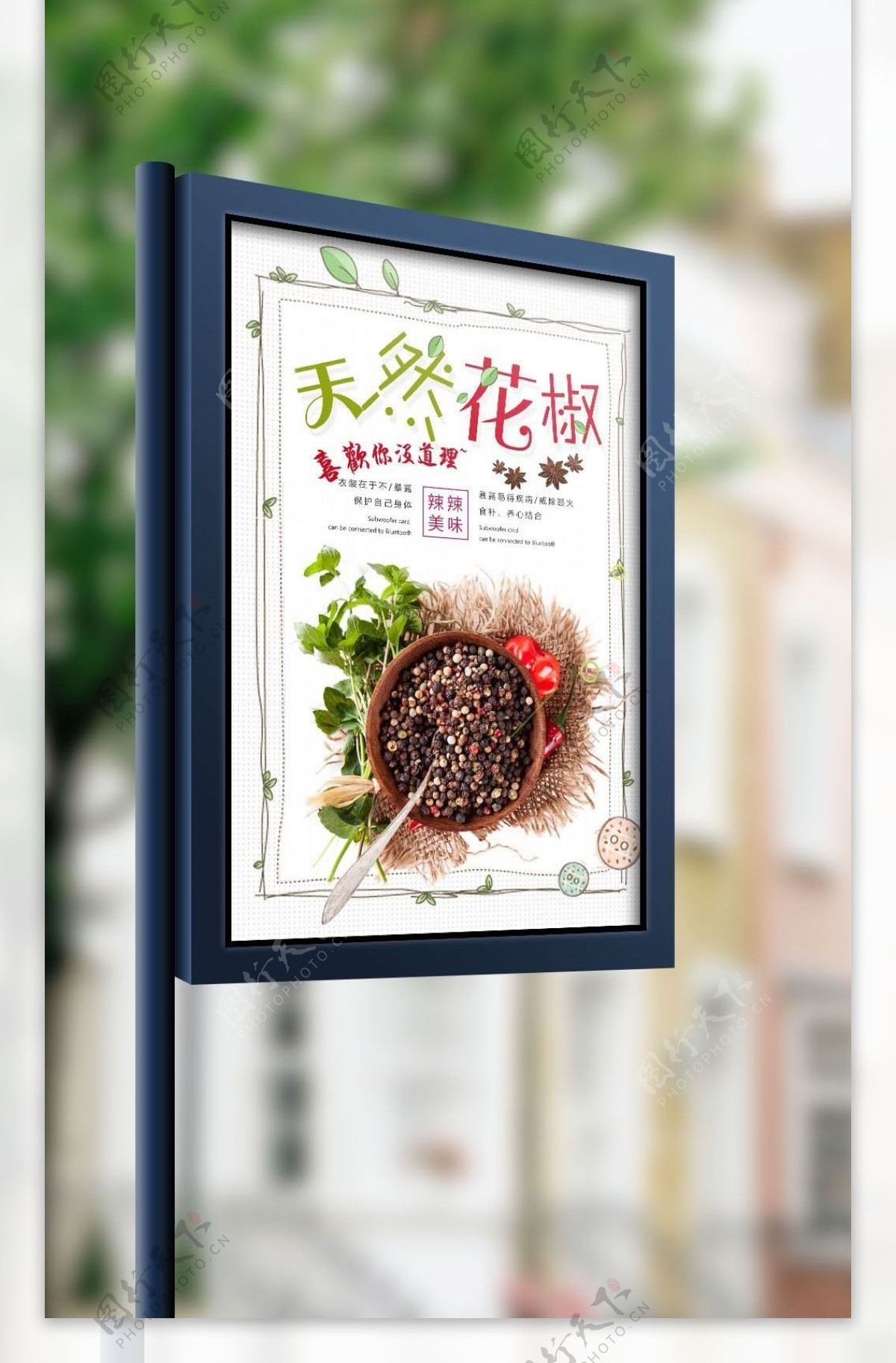 中国风餐饮美食天然花椒海报模板