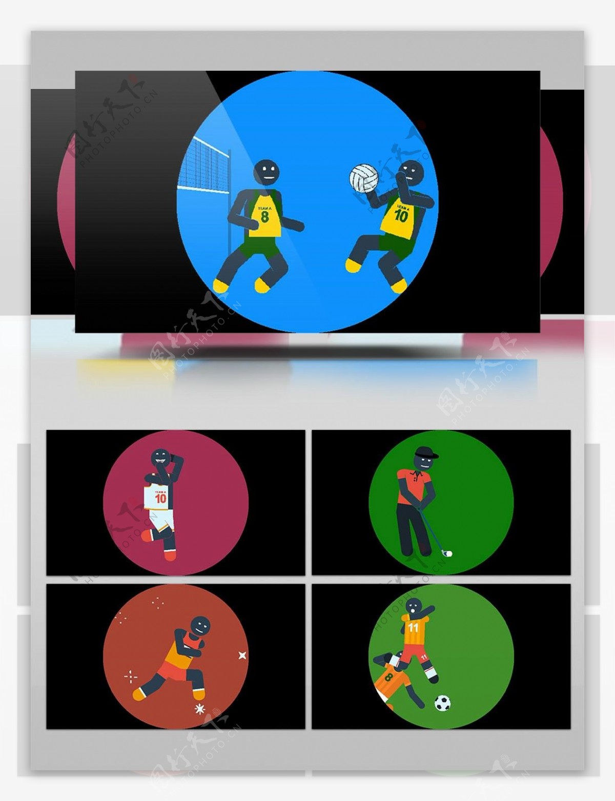 创意MG动画体育运动栏目包装视频AE模板