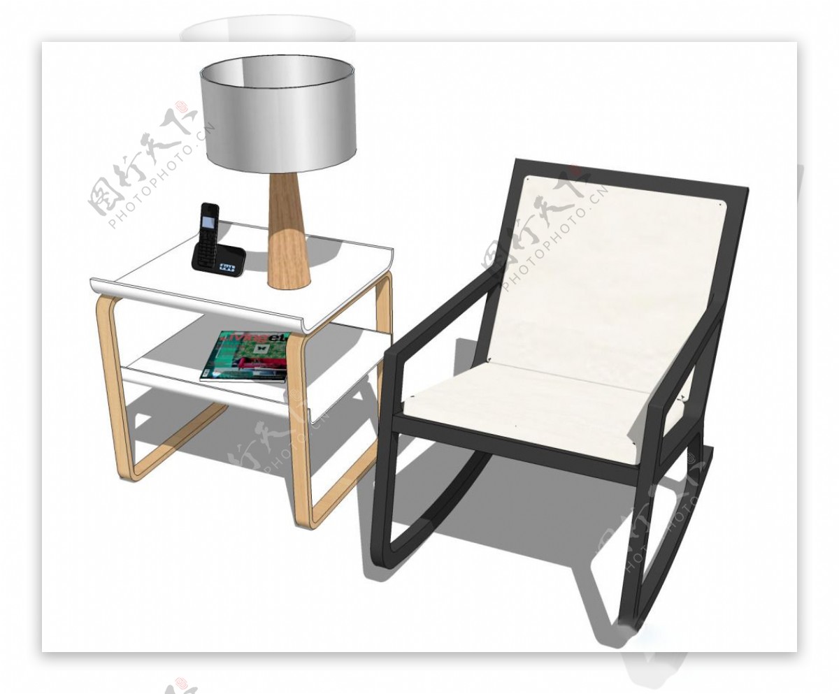 卧室桌椅综合模型su模型效果图