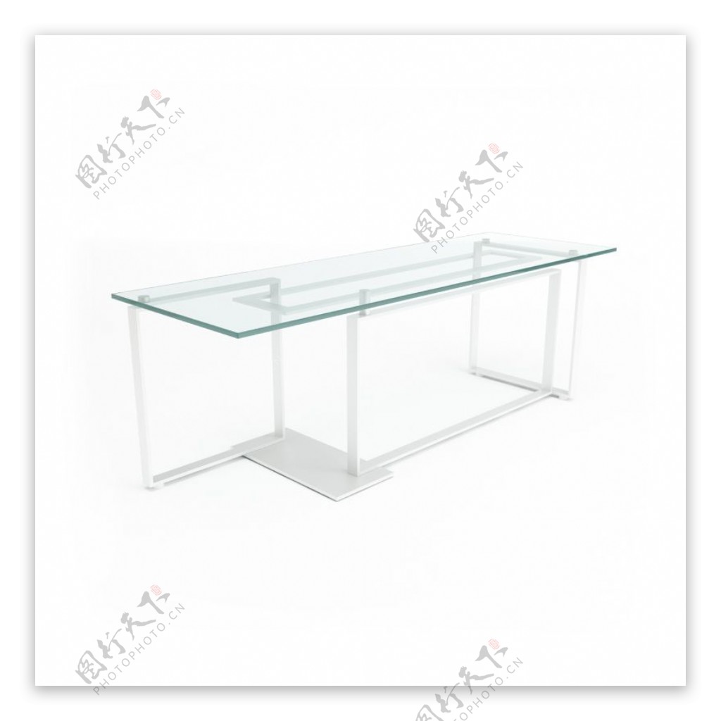 简约创意玻璃桌子模型素材