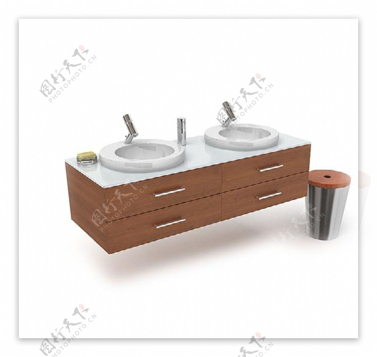 浴室洗手台卫浴柜3d模型