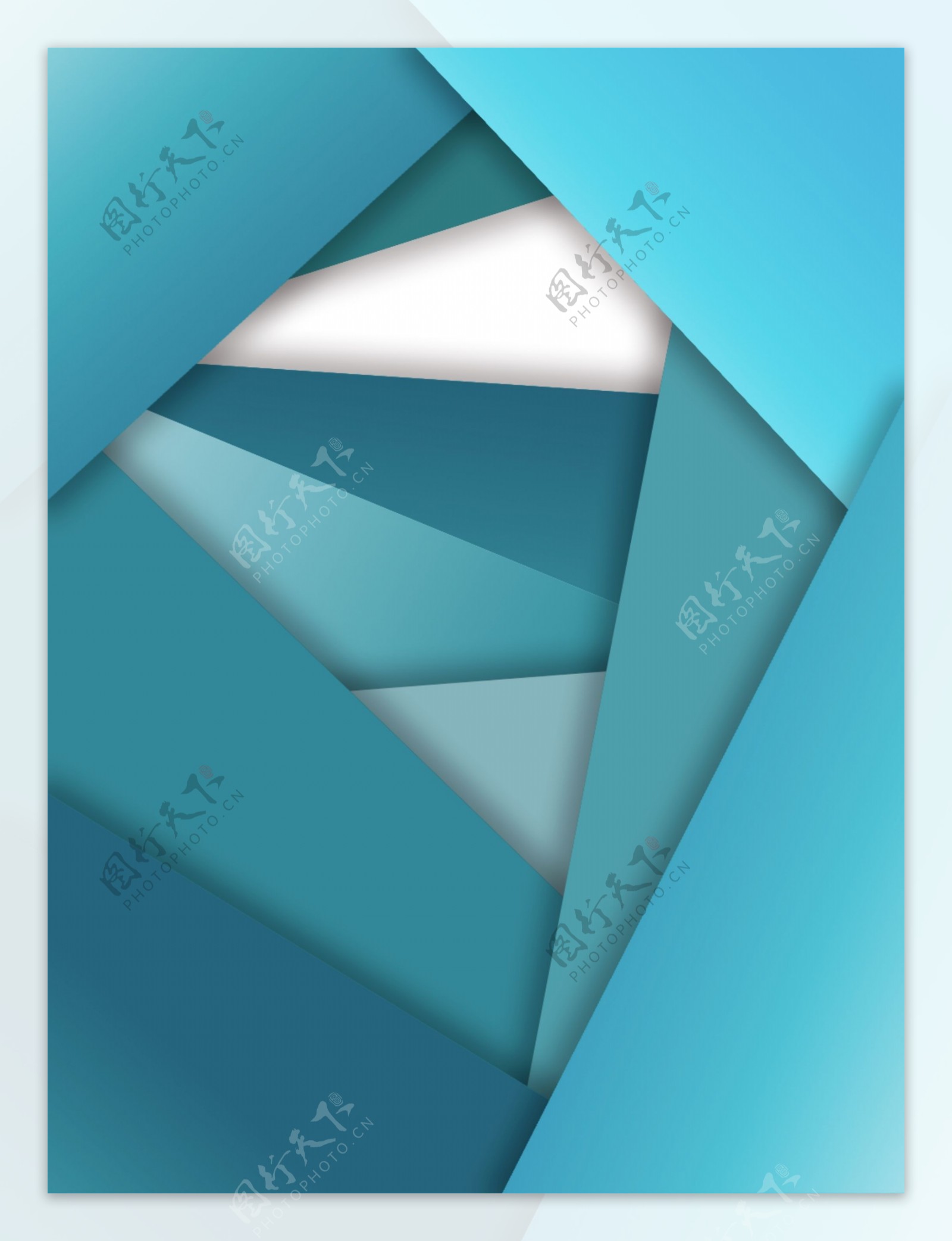 几何三角渐变蓝色层次感背景