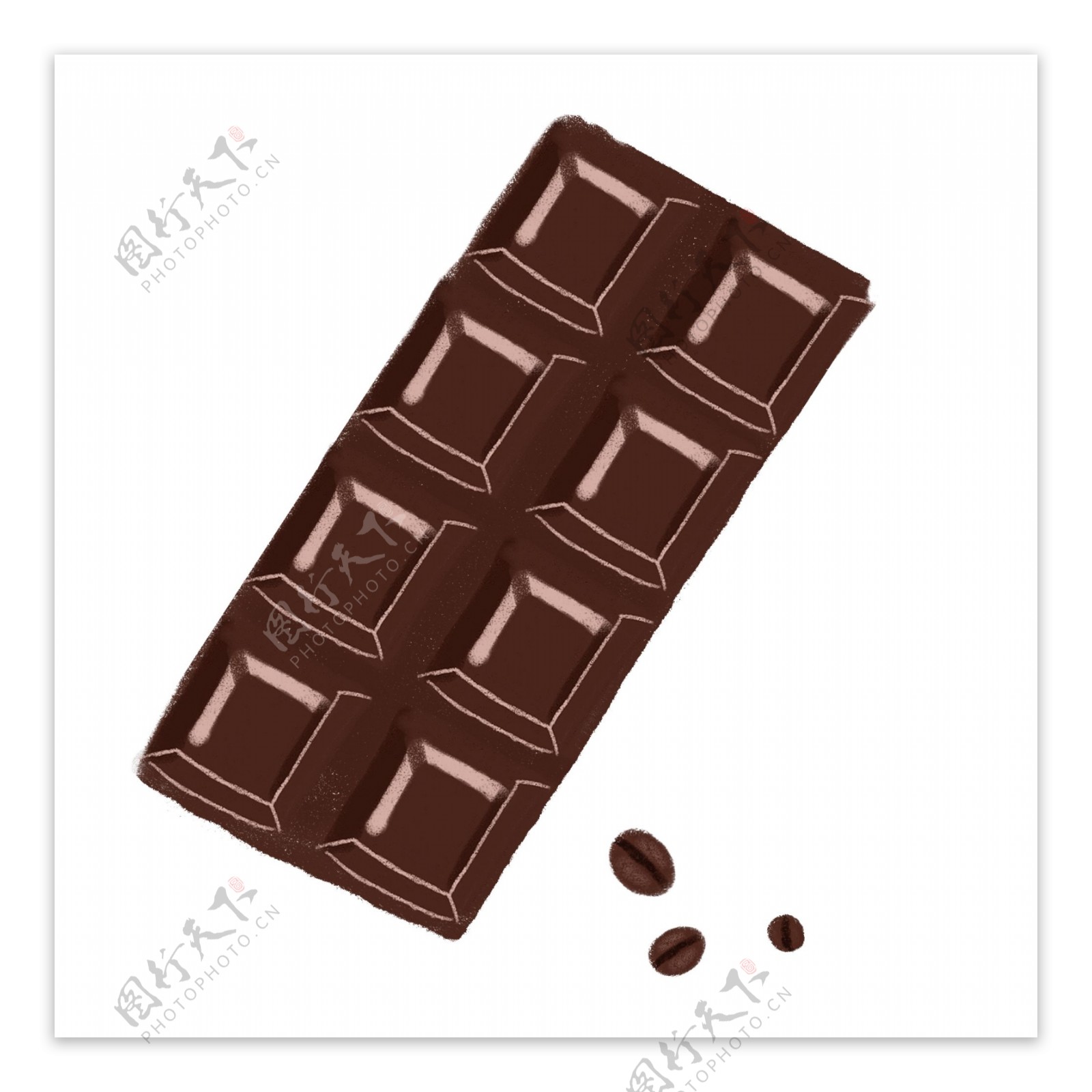 情人节手绘风咖啡巧克力美食食物可商用元素