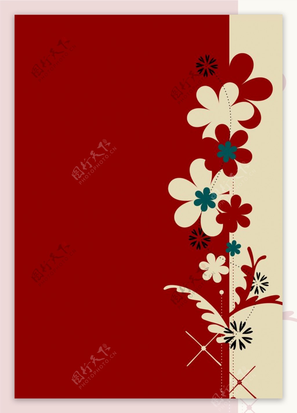 复古花卉设计卡片