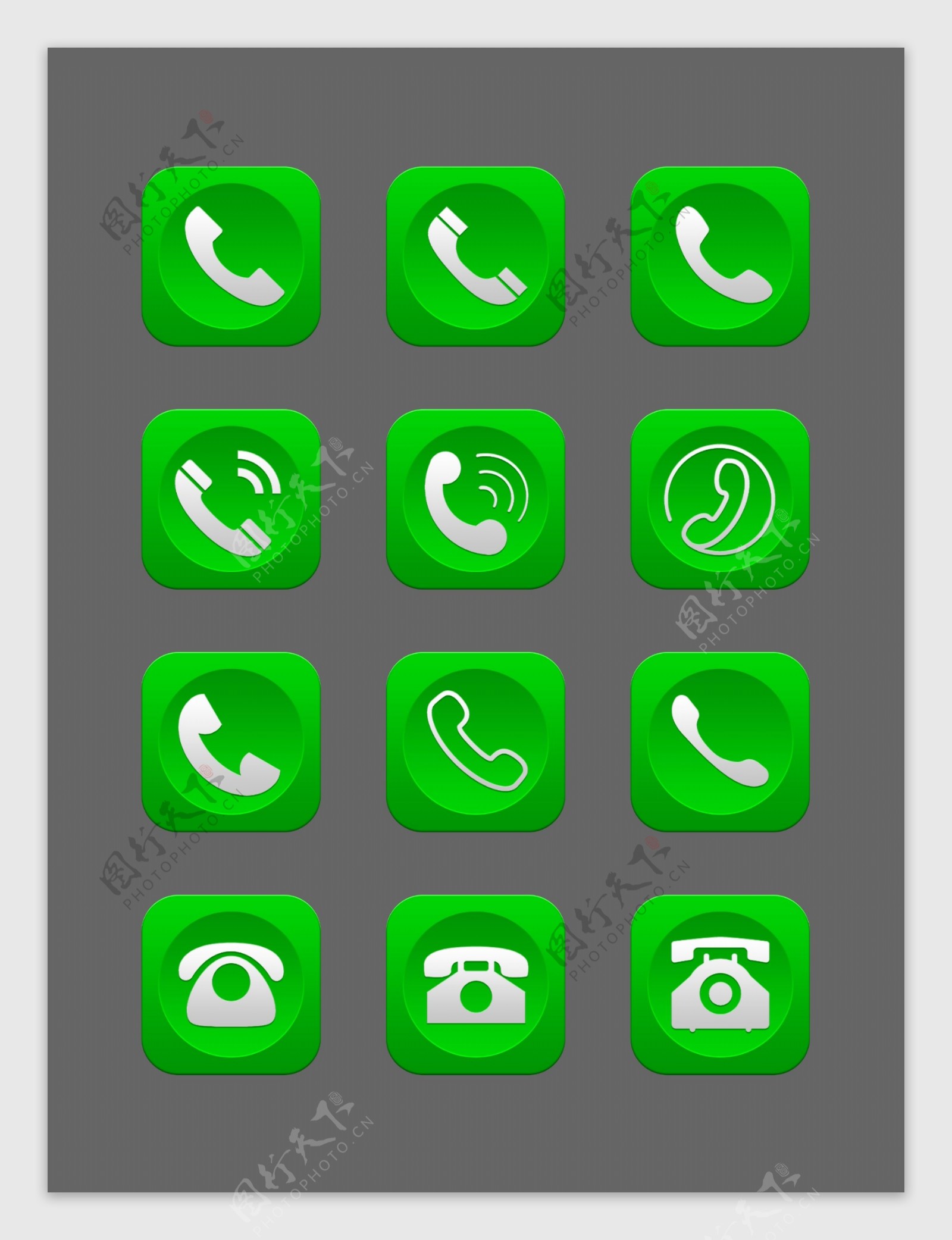 电话图片绿色电话图标电话标示