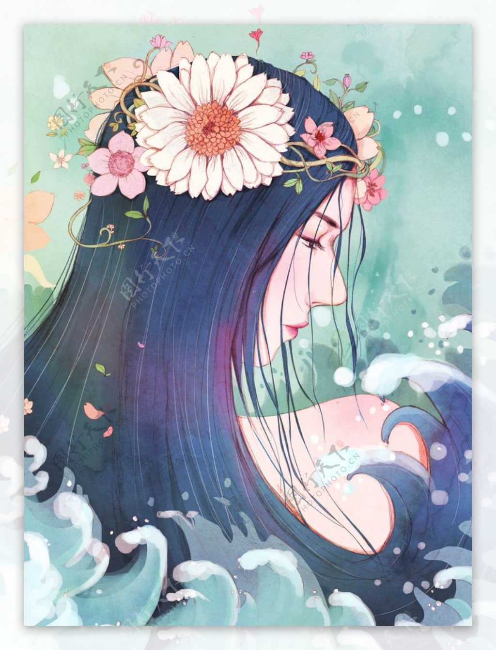 创意插画妇女节卡通海报