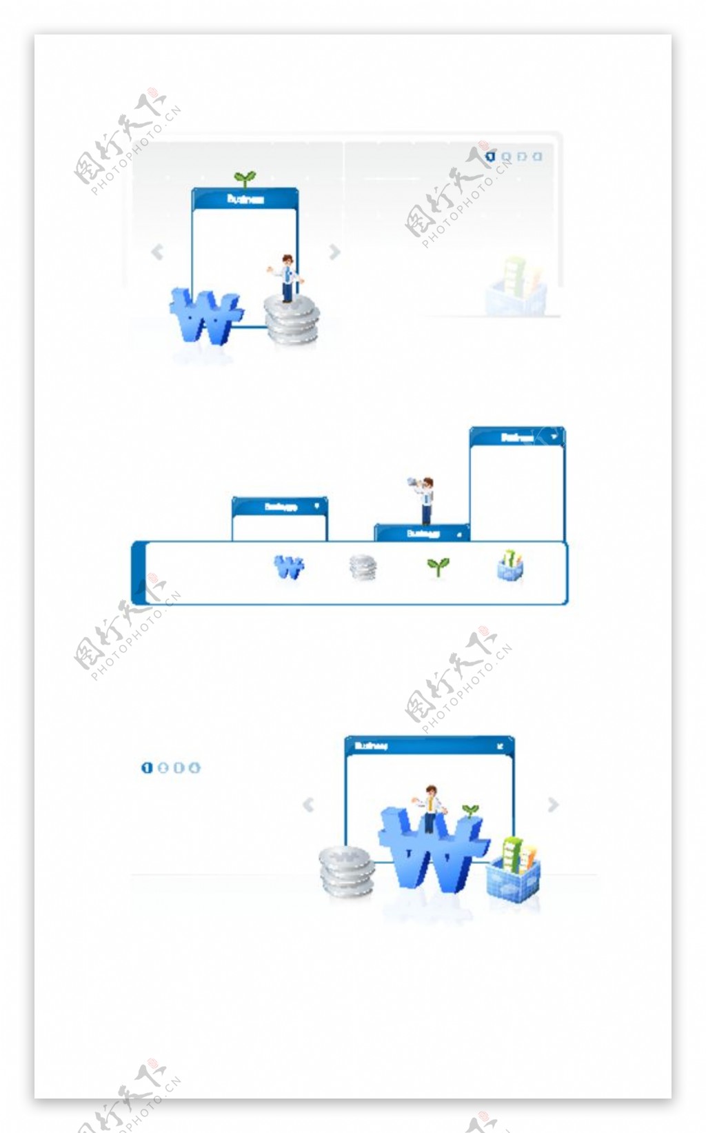 现代电子商务网络图标插画设计