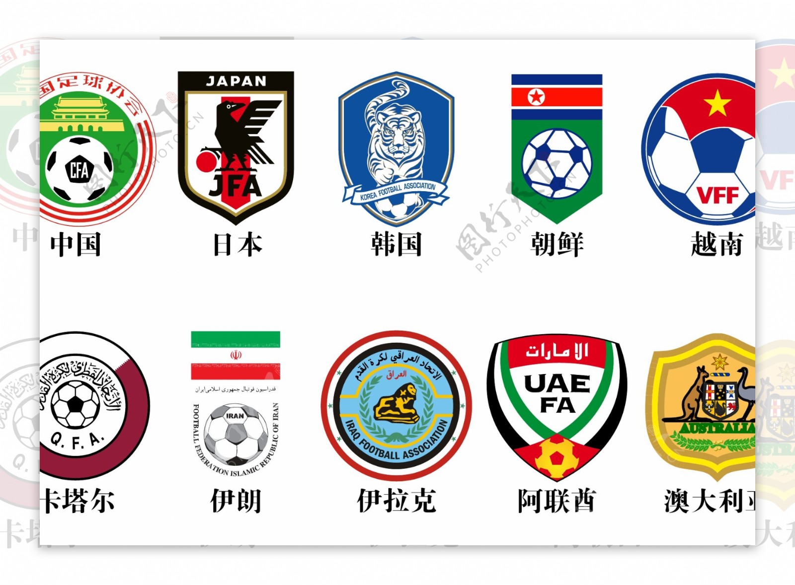 亚洲足球队标志