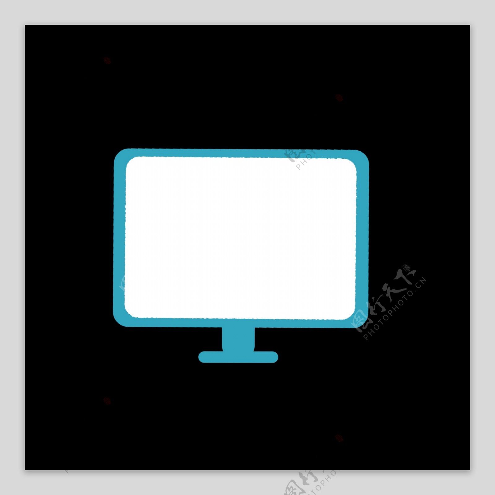 蓝色电脑样式图标