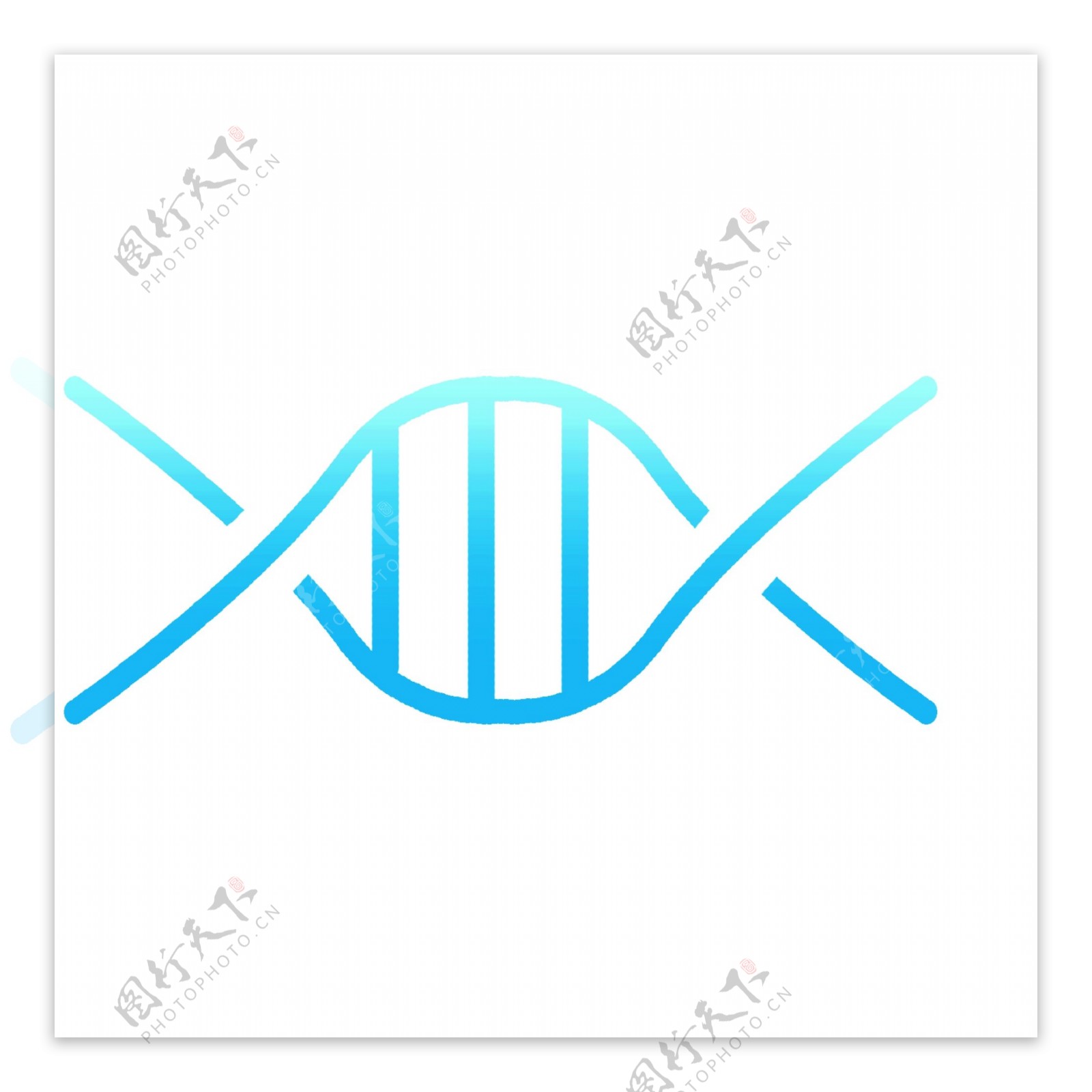 可爱蓝色DNA矢量图