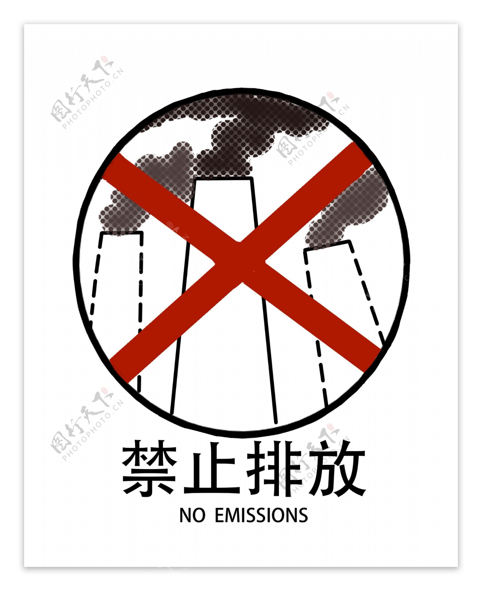 禁止排放警示标识