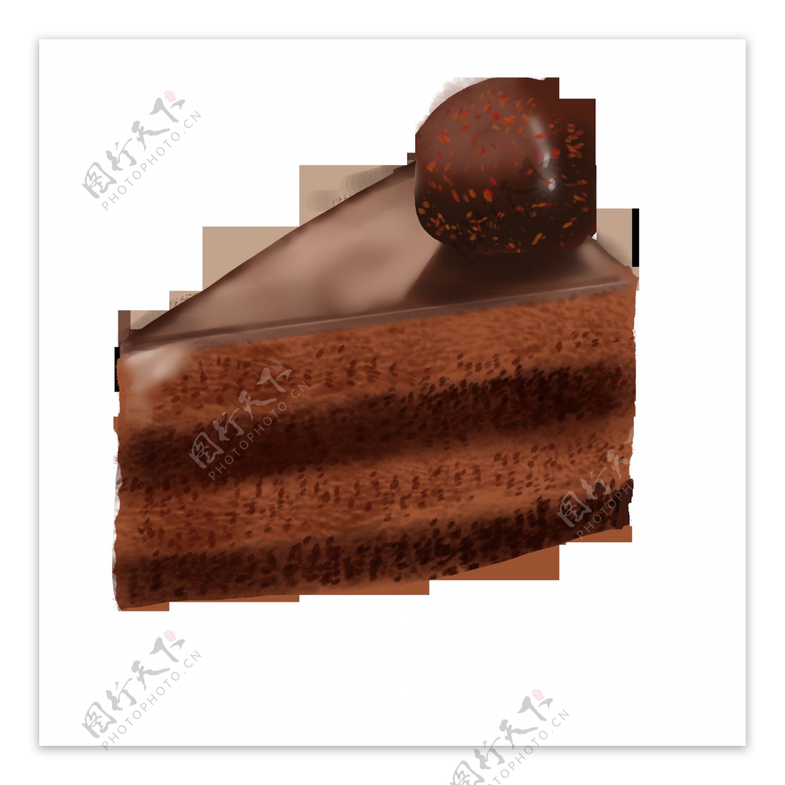 手繪甜點蛋糕插畫, 甜點甜品, 裝水果, 巧克力素材圖案，PSD和PNG圖片免費下載