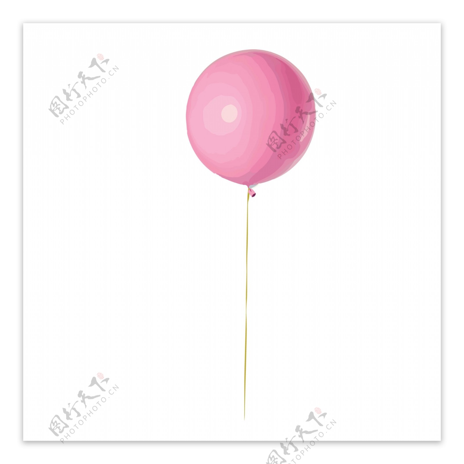粉色圆形卡通气球免扣