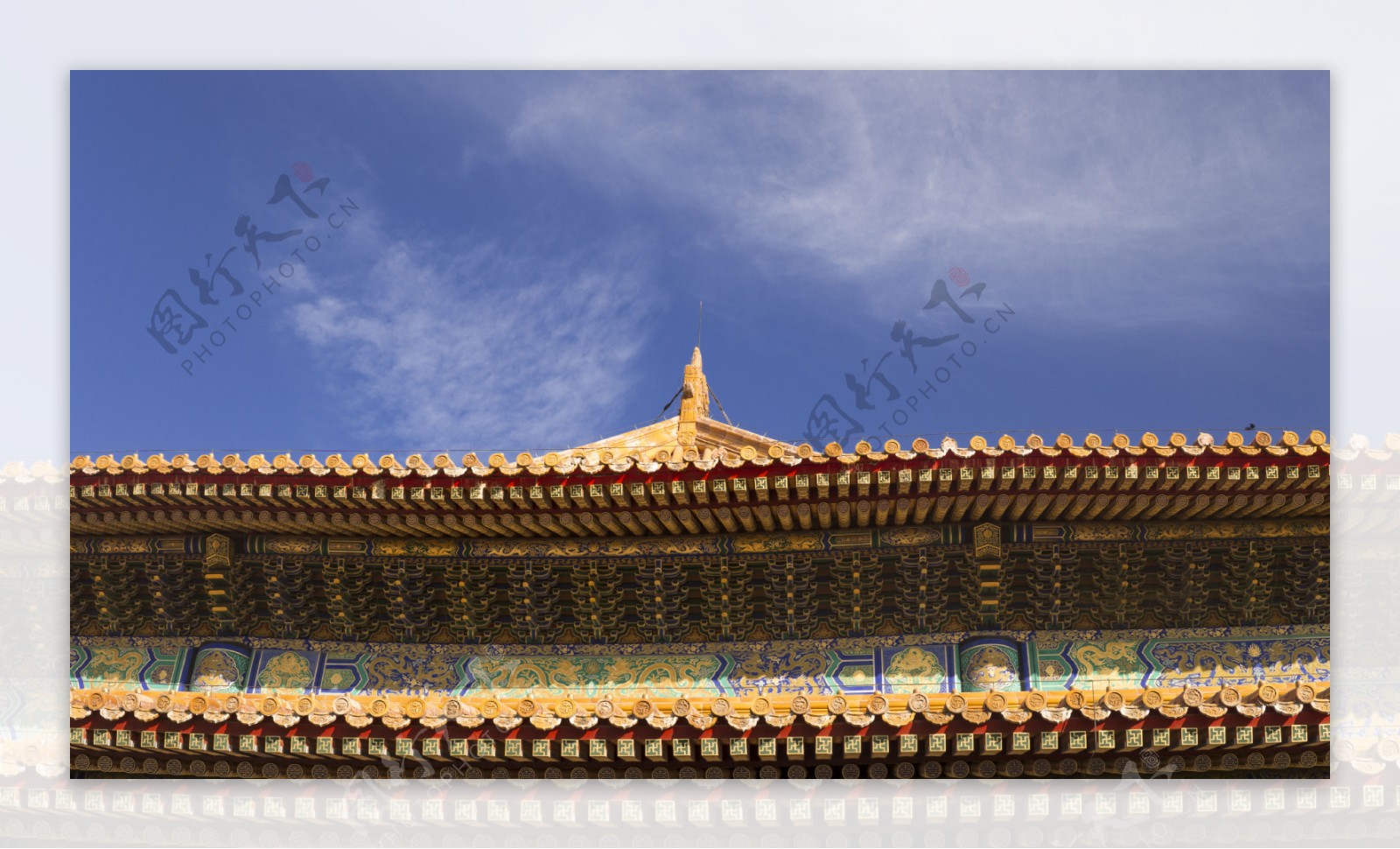 北京天安门故宫紫禁城琉璃瓦屋檐高清风景图