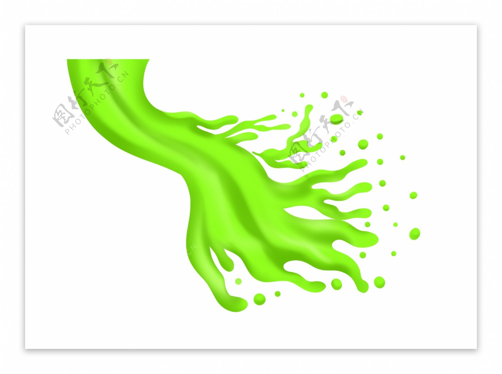 绿色飞溅的液体插图
