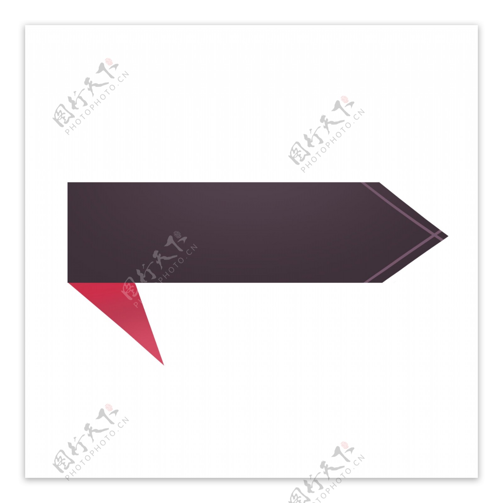 红黑色条形折纸标题框