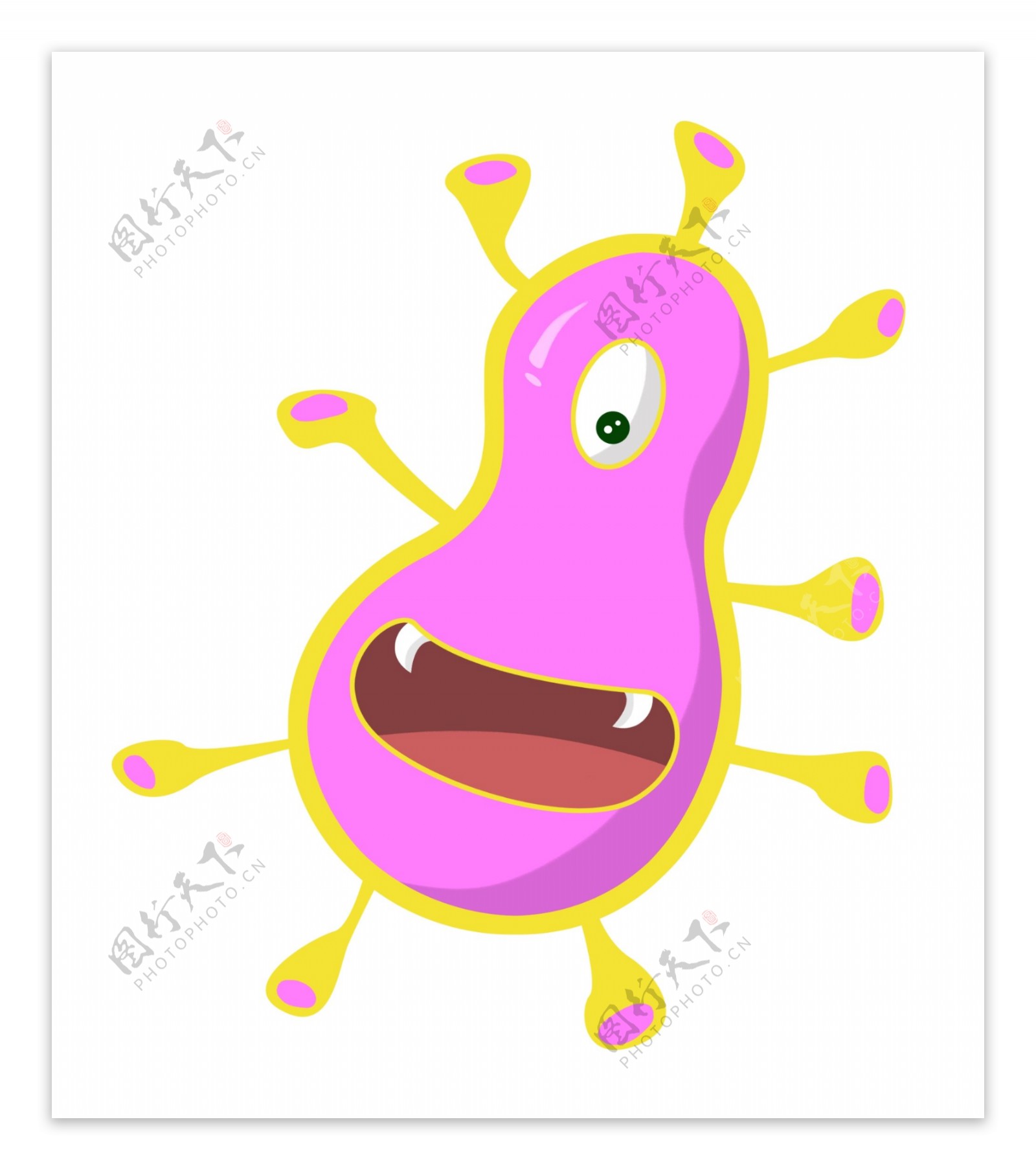 粉色细菌图案插图