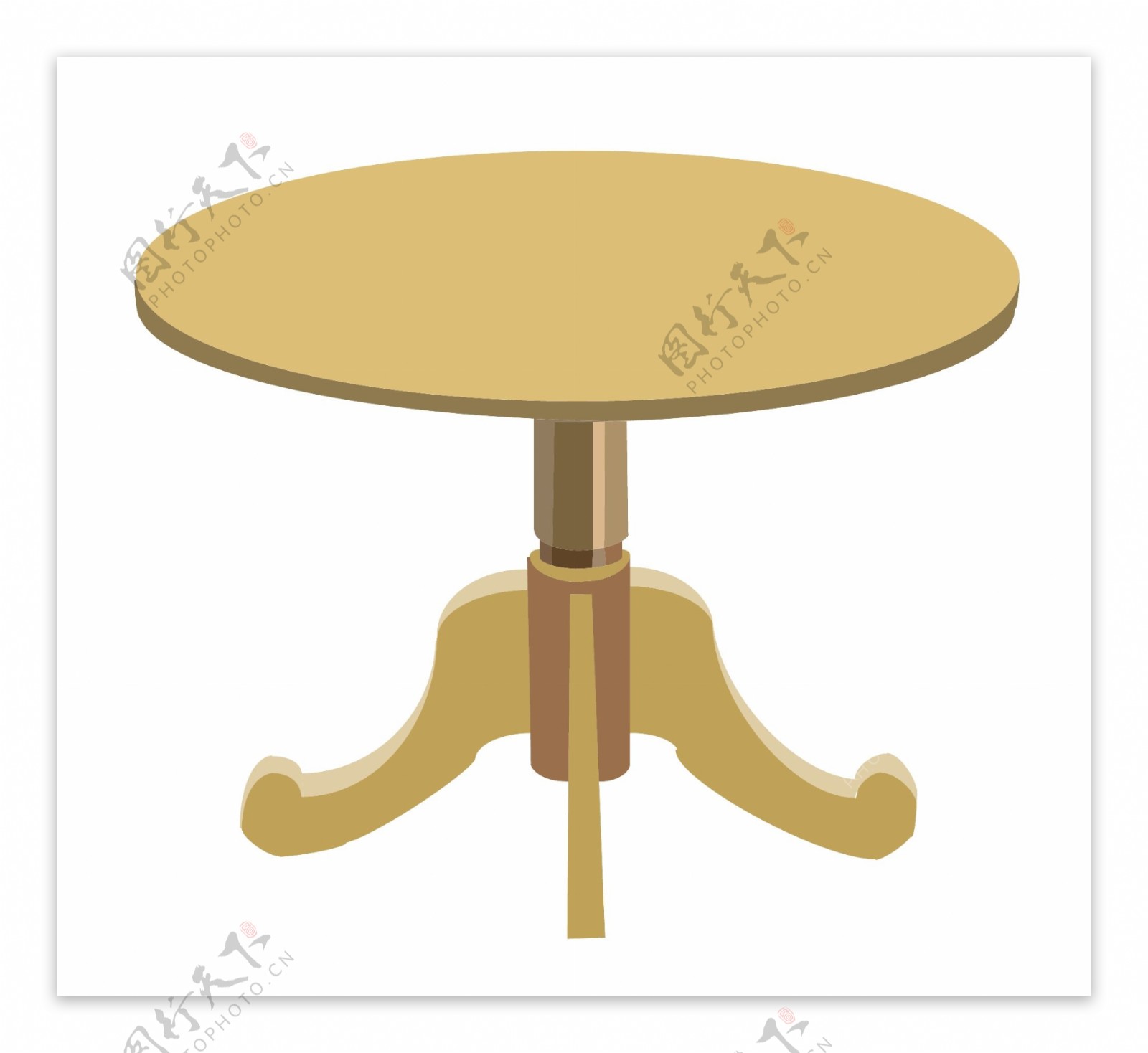 家具木质圆形桌子