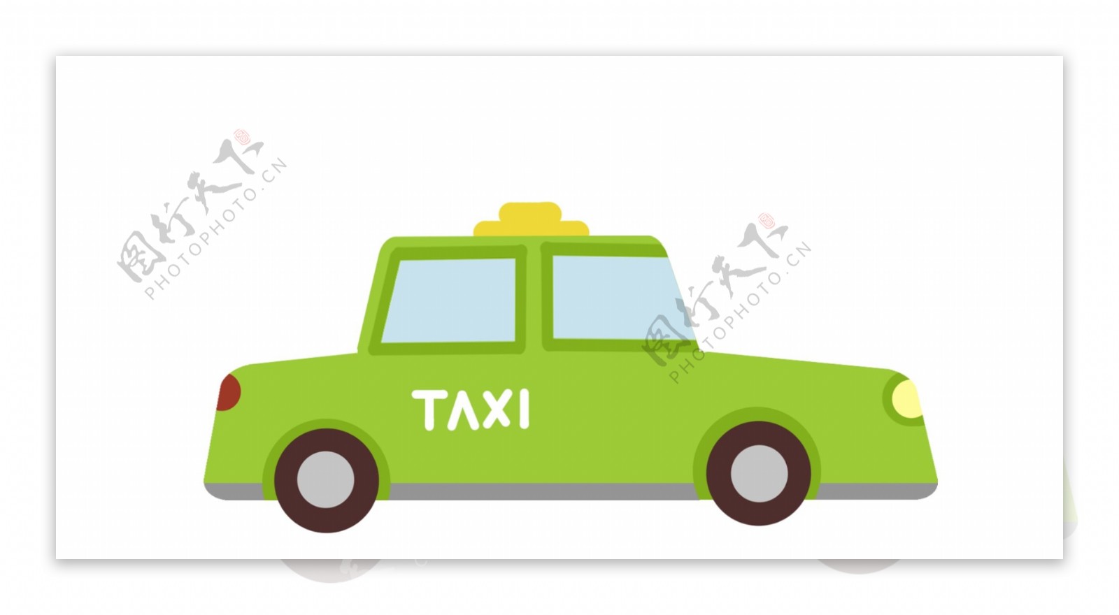 交通出租车的插画