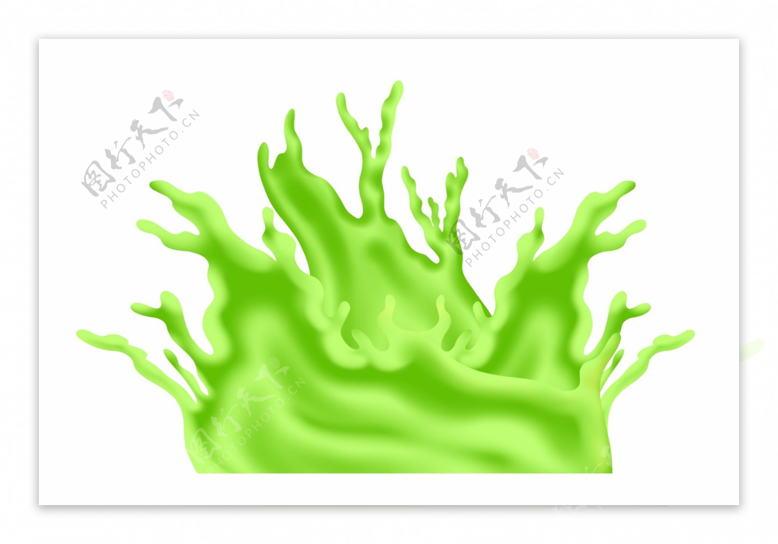 绿色液体飞溅插图
