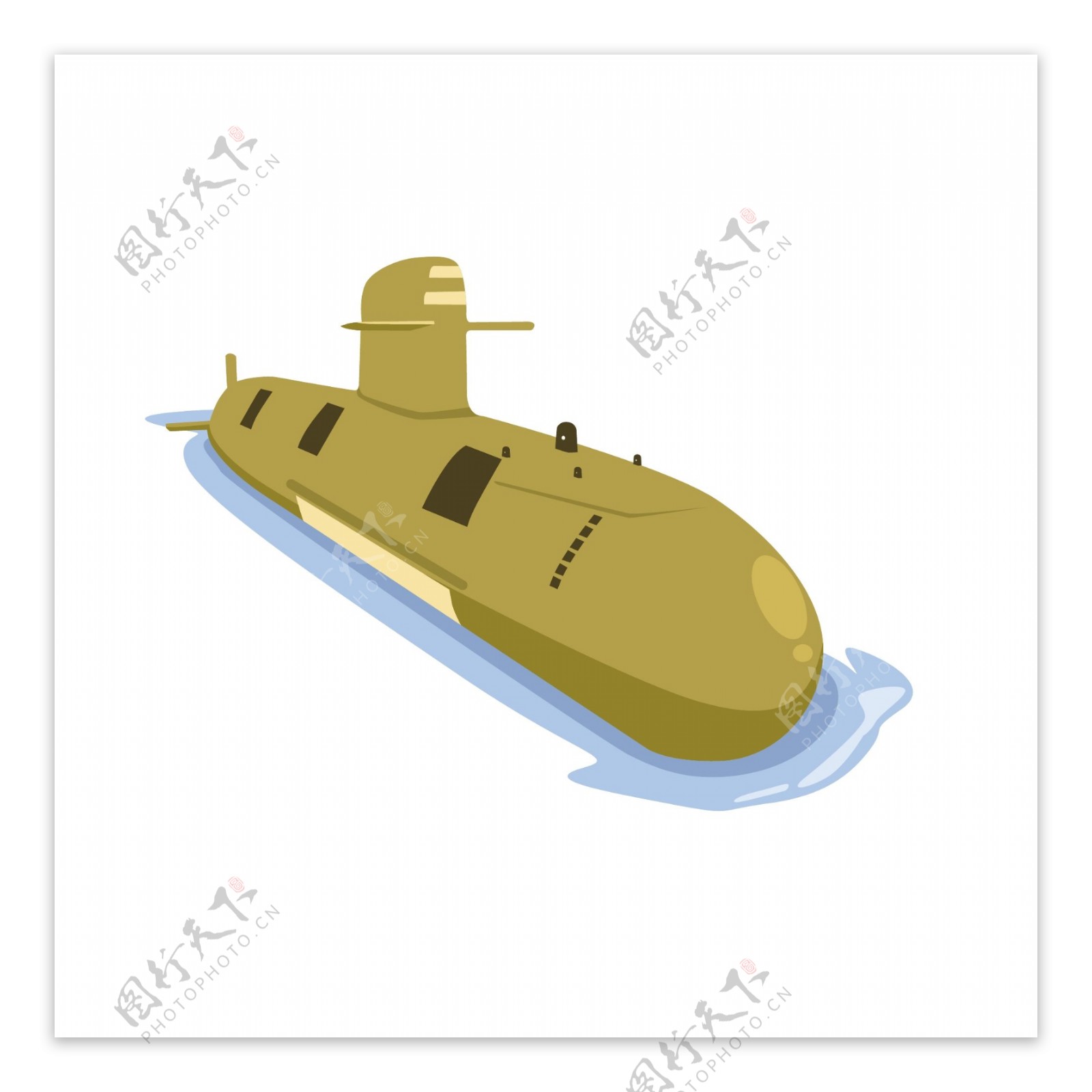 卡通潜水艇矢量素材