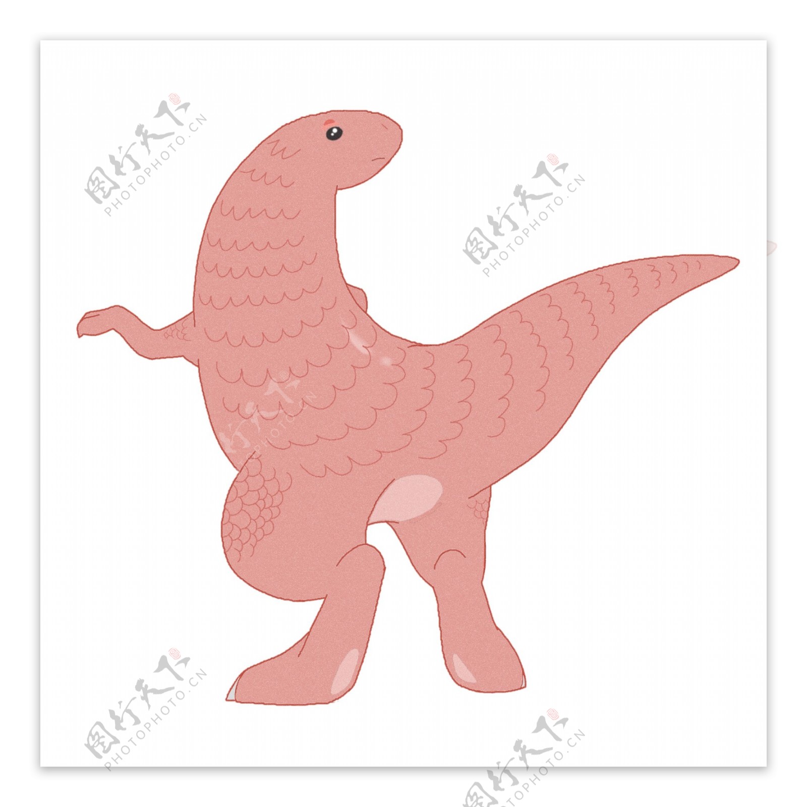 粉色恐龙动物插画