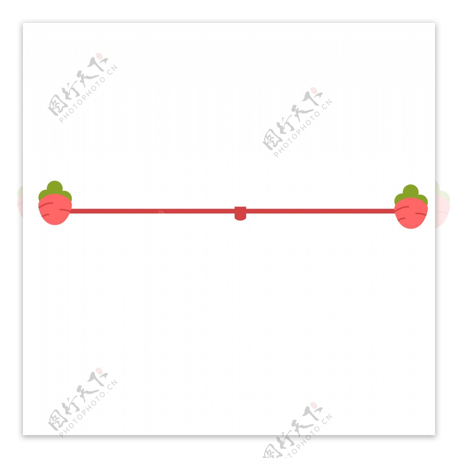 卡通萝卜分割线装饰