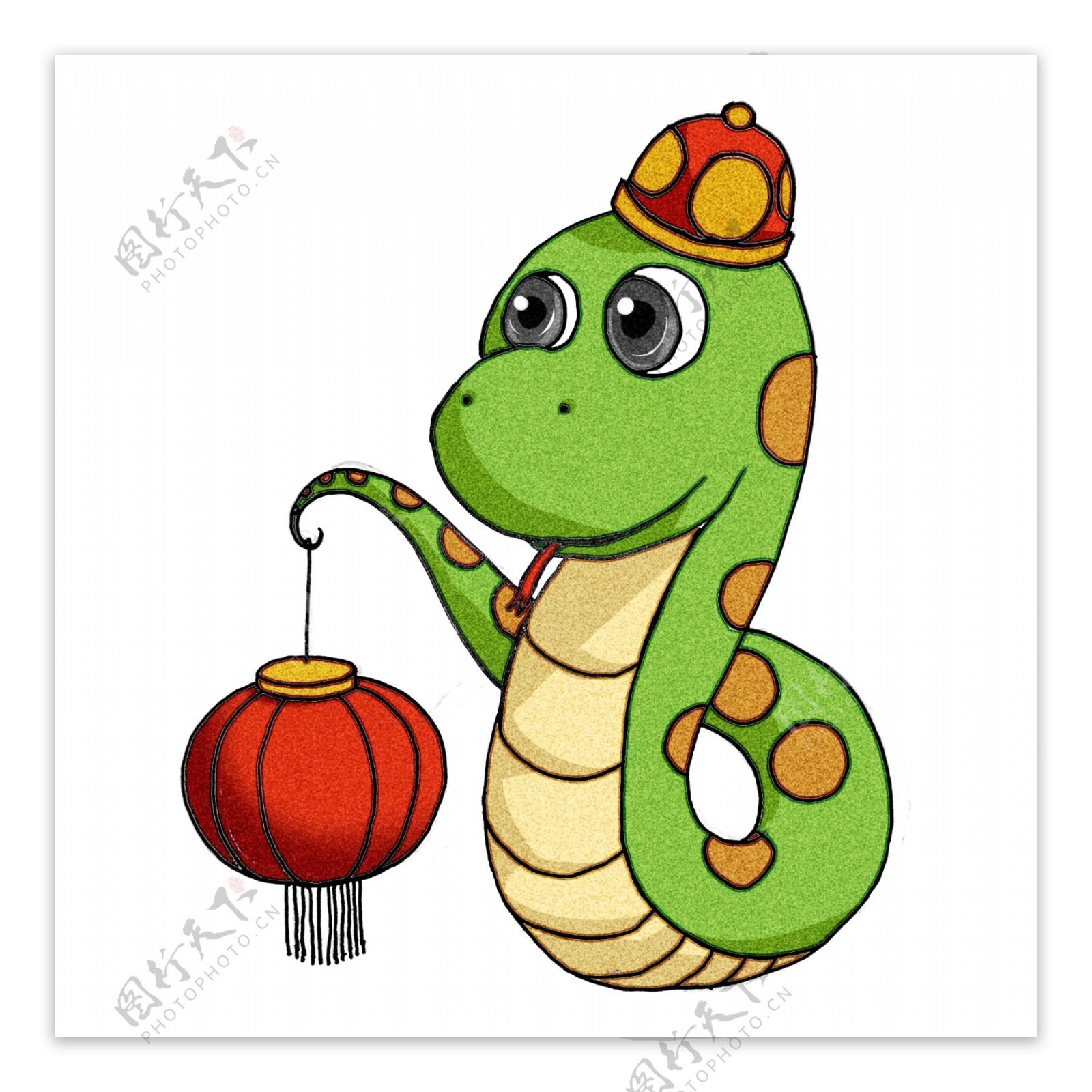 蛇年卡通蛇和对联42451_新年壁纸_节庆类_图库壁纸_68Design