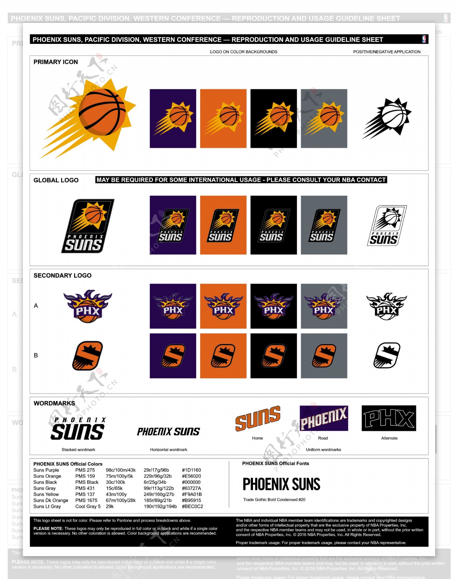 NBA菲尼克斯太阳logo图