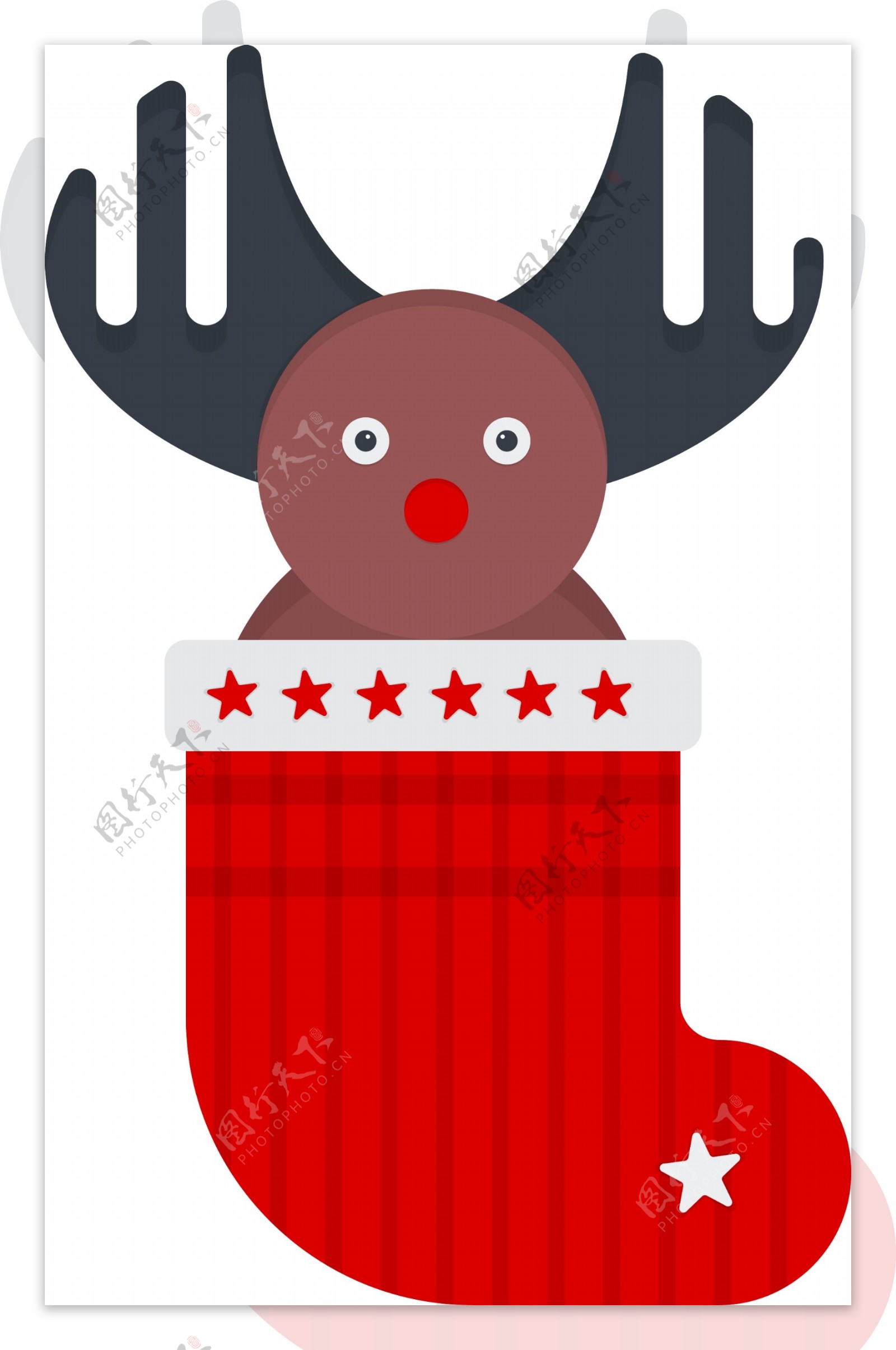 圣诞袜子麋鹿礼物圣诞节