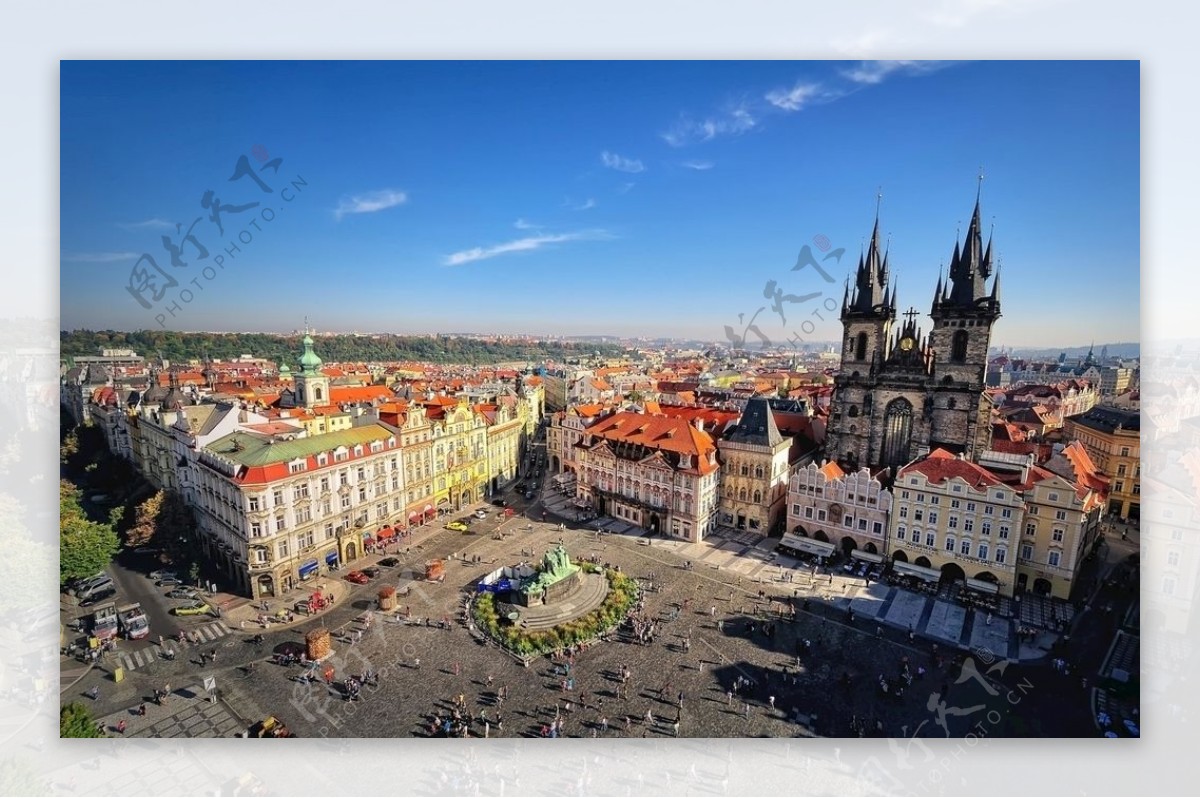 布拉格天文钟城市俯瞰