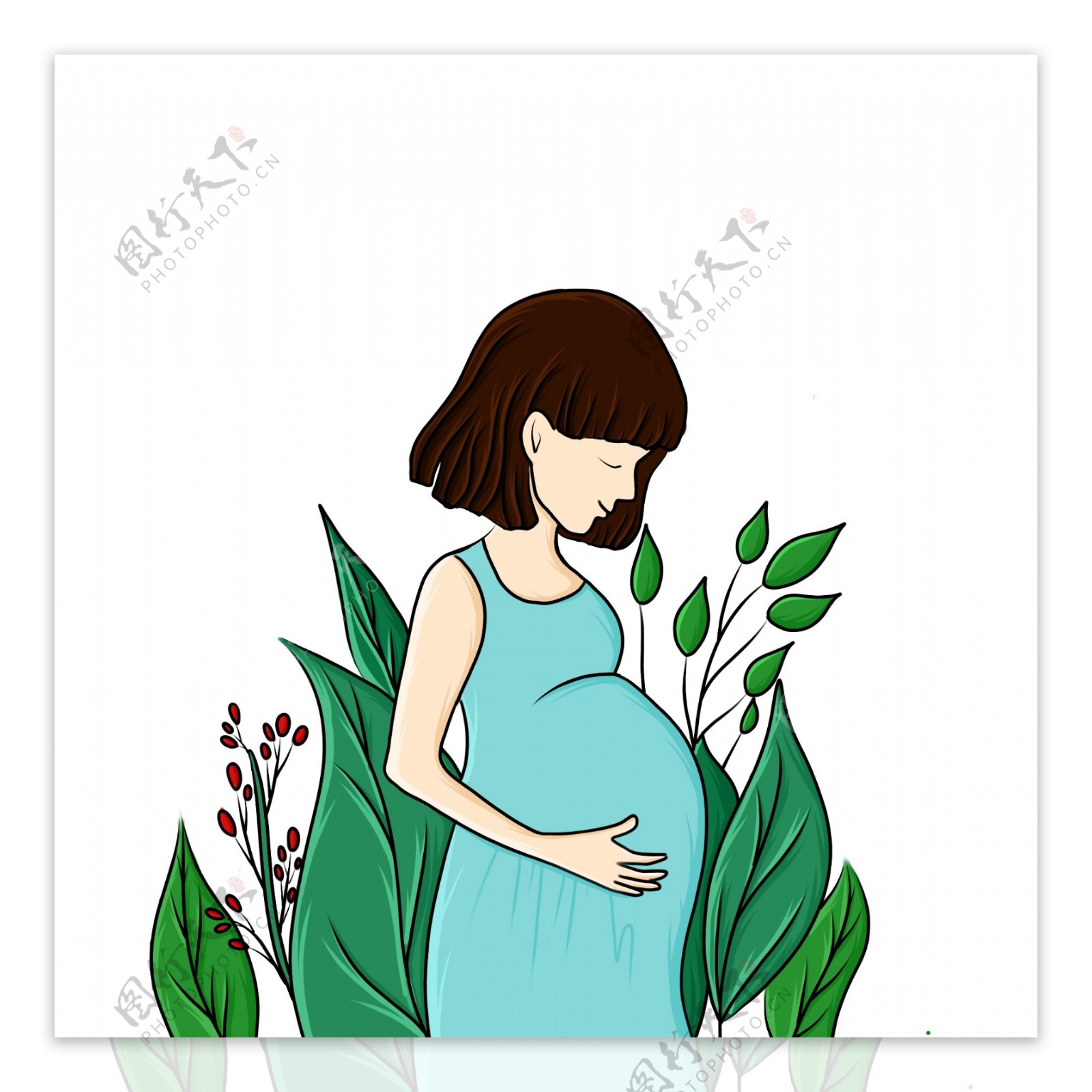 动漫孕妇向量图片素材-编号04667085-图行天下
