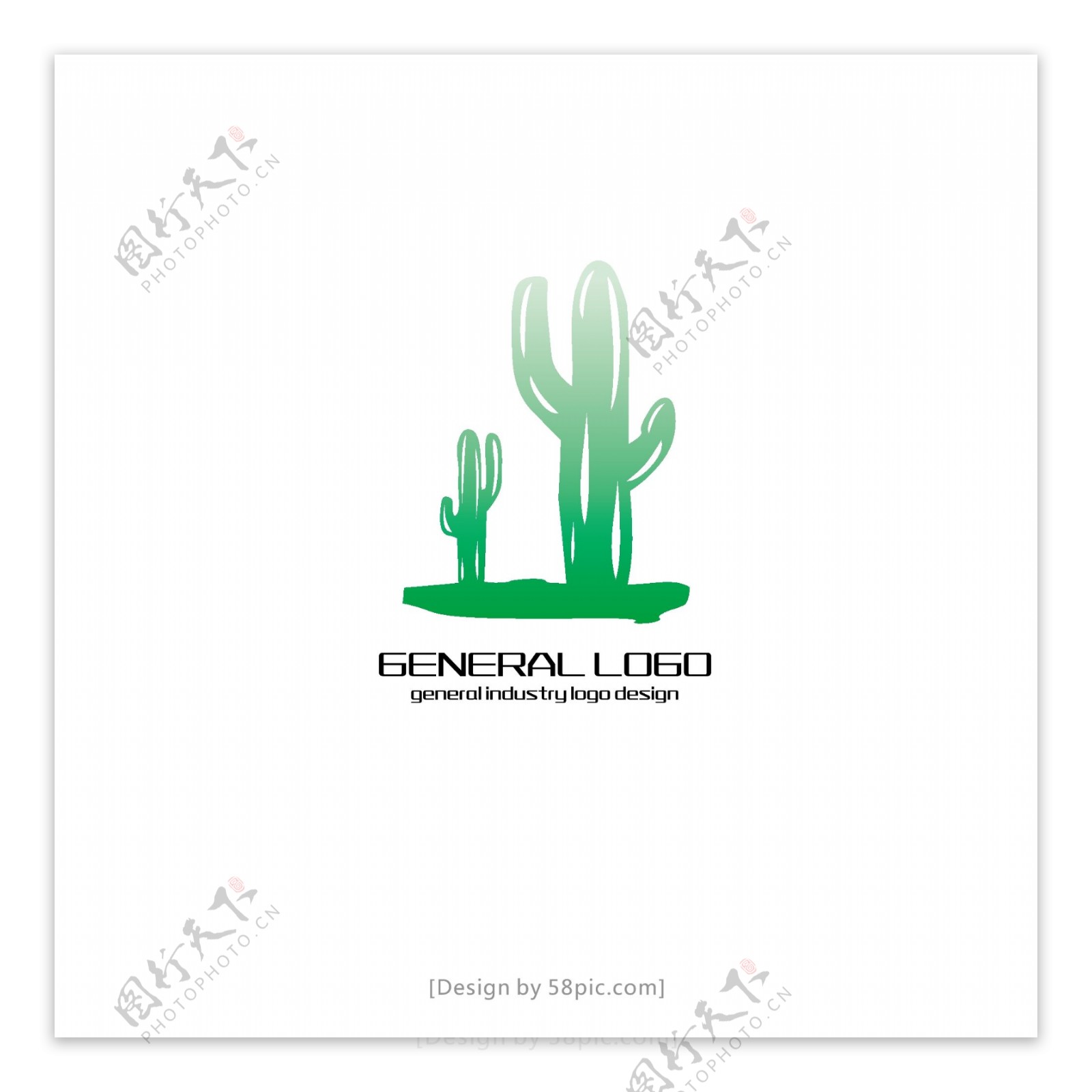 植物图形通用标志logo