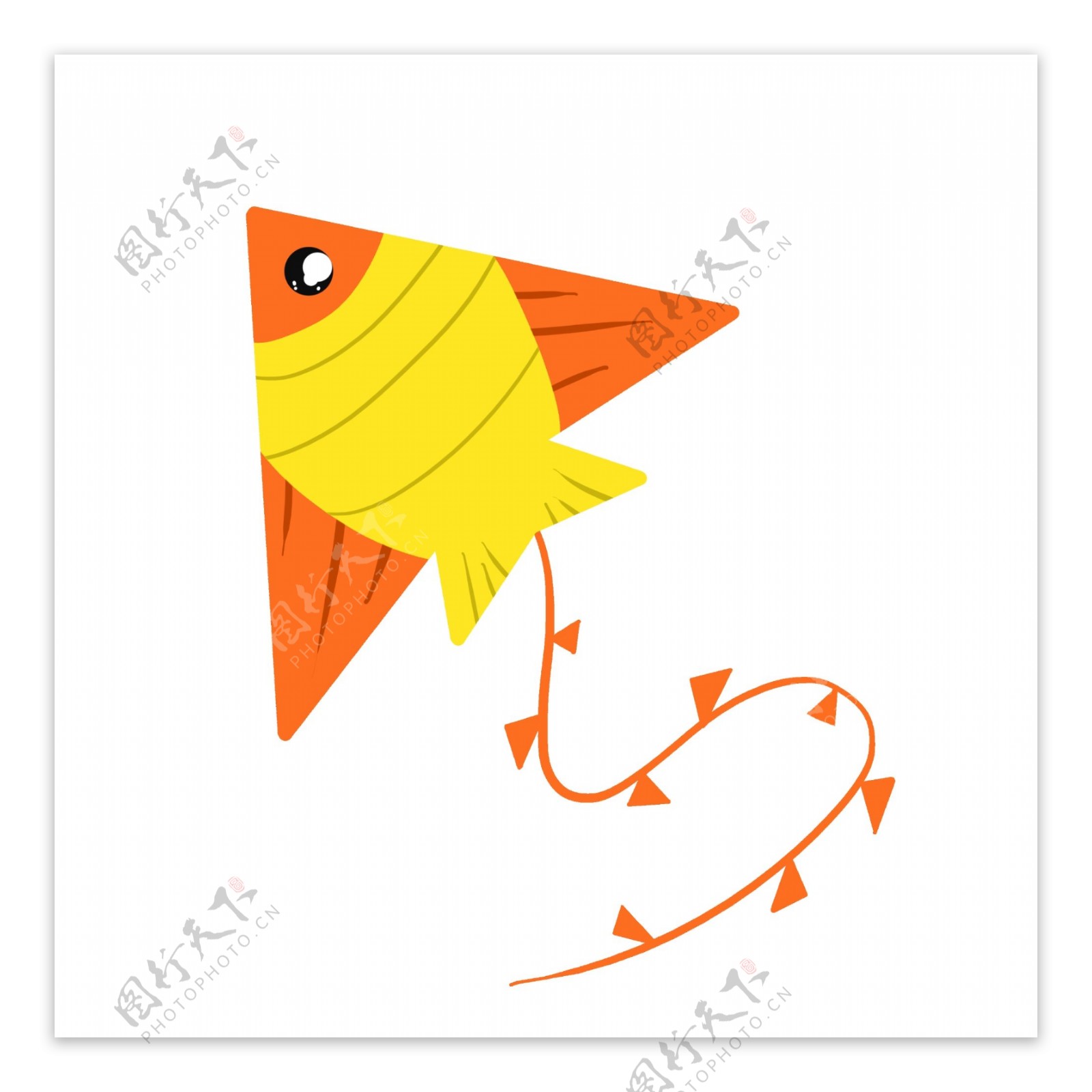 彩色漂浮的风筝插图