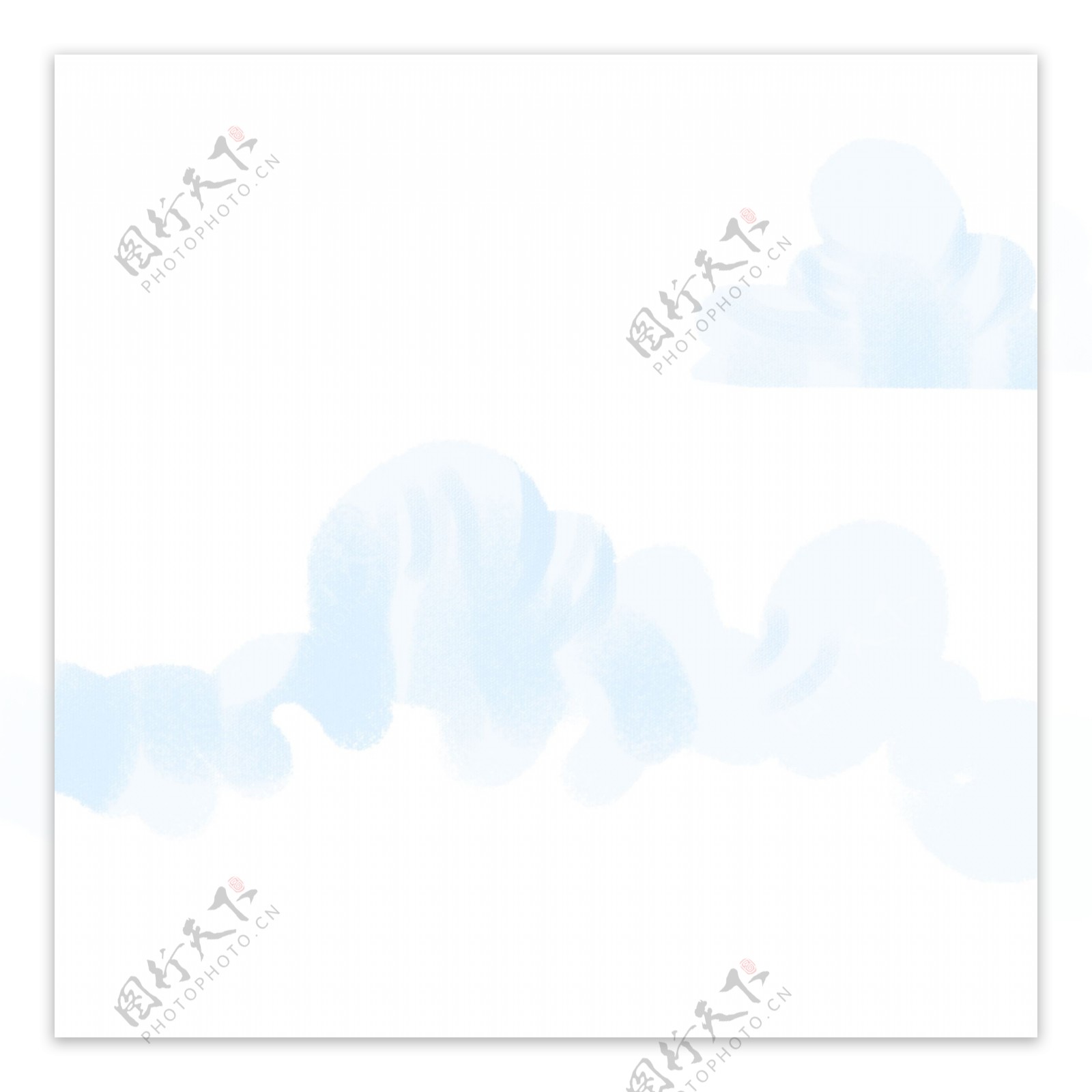 白色创意漂浮的云朵元素