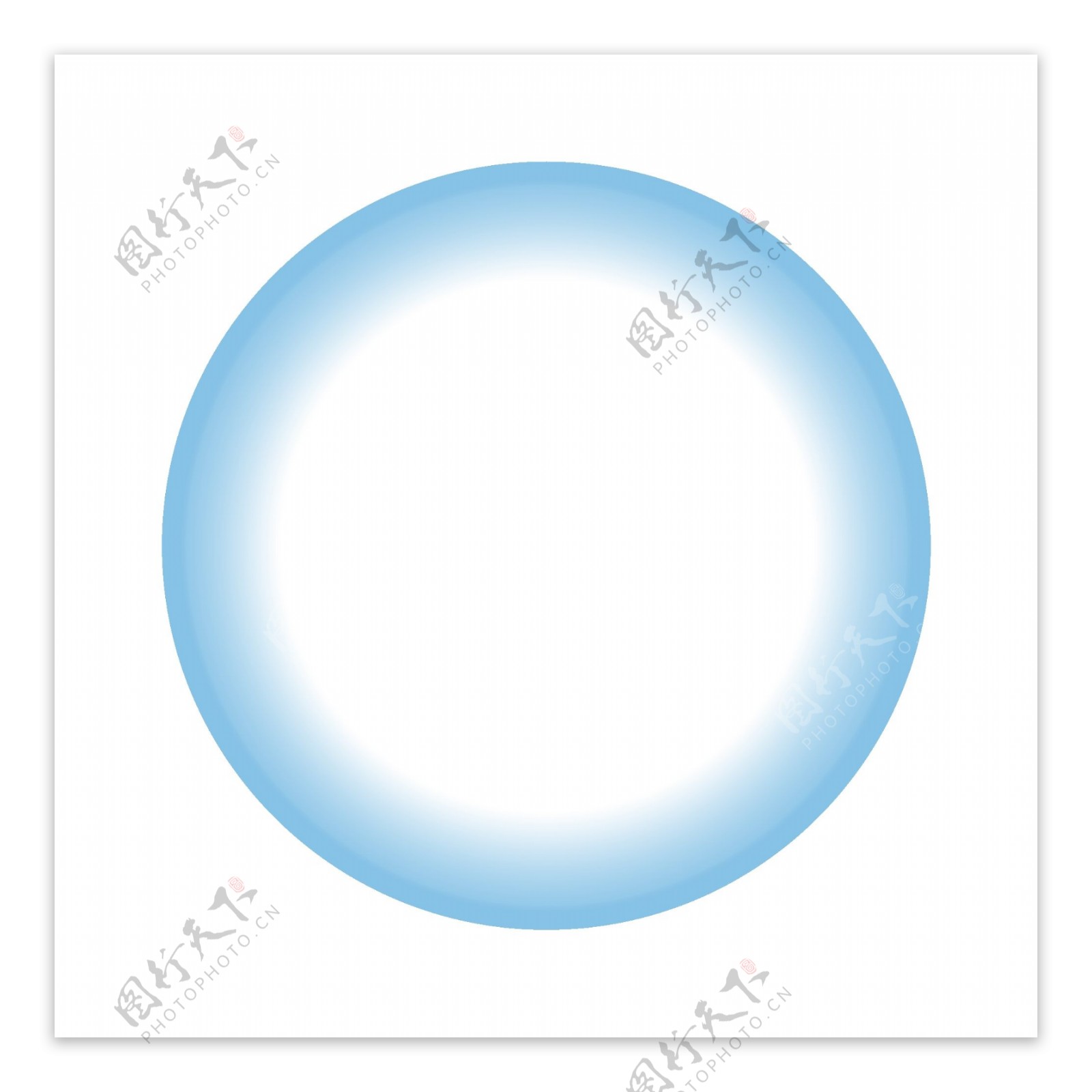 蓝色创意圆弧气泡元素