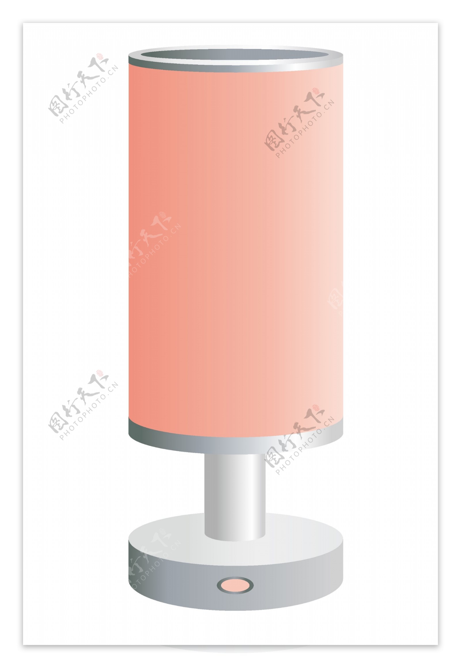 粉色长条形台灯