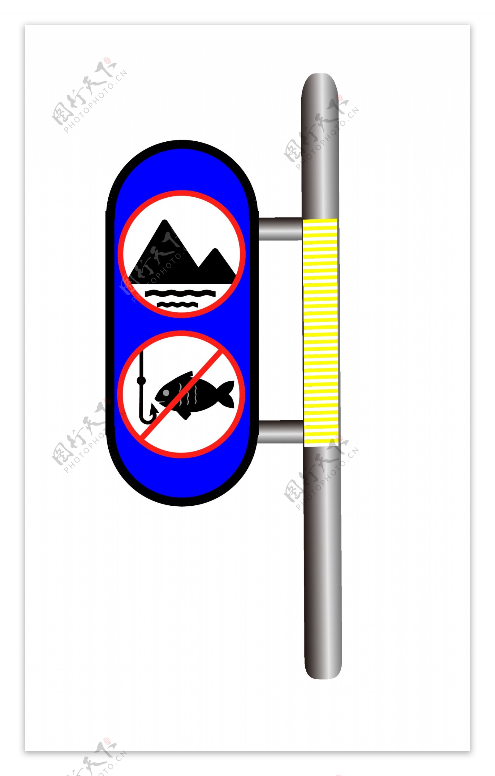 禁止钓鱼警示牌