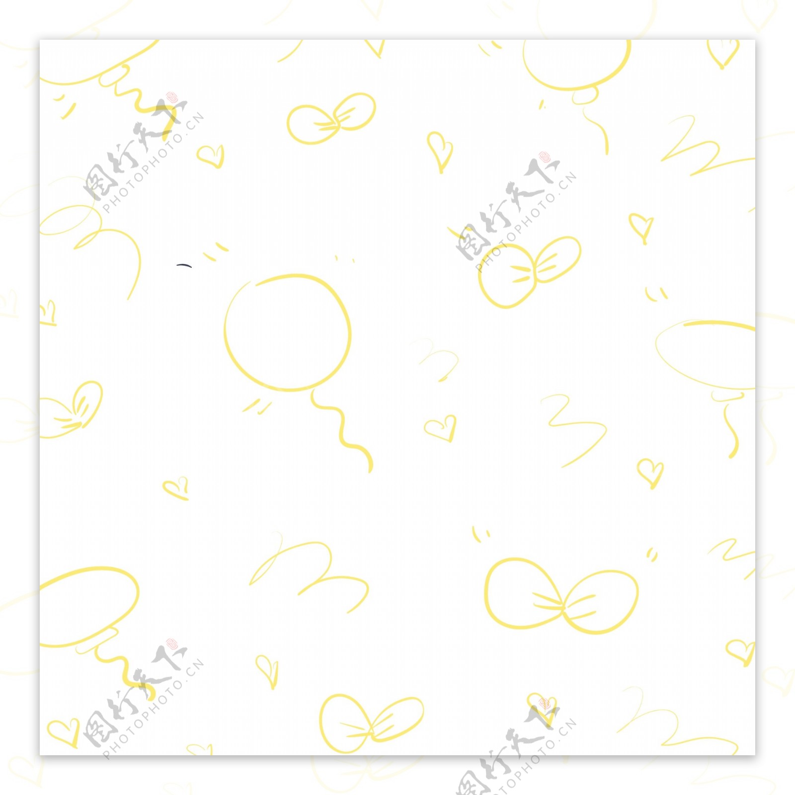 黄色花纹底纹插图