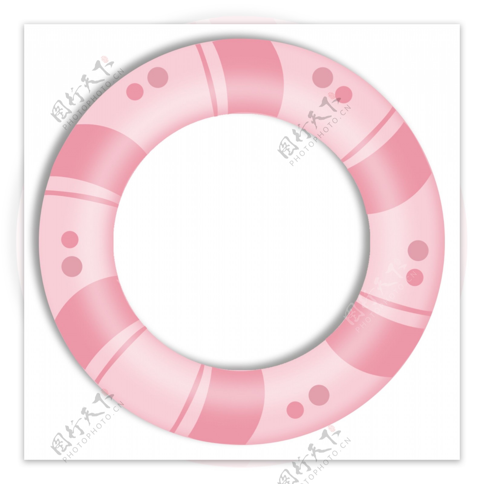 粉色圆形游泳圈图案