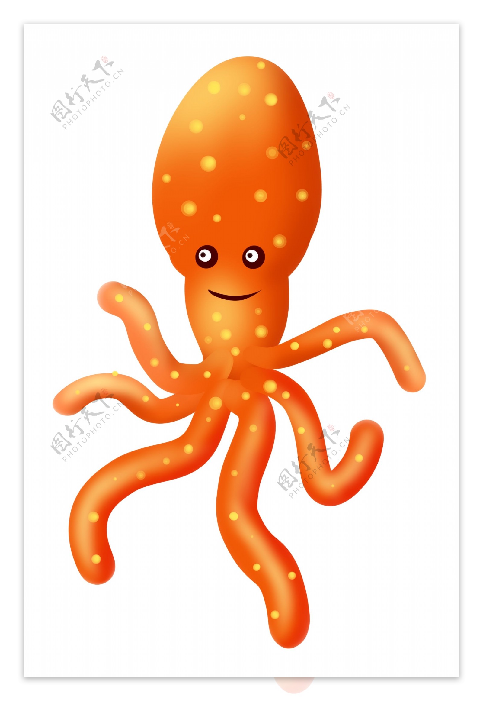 黄色立体章鱼