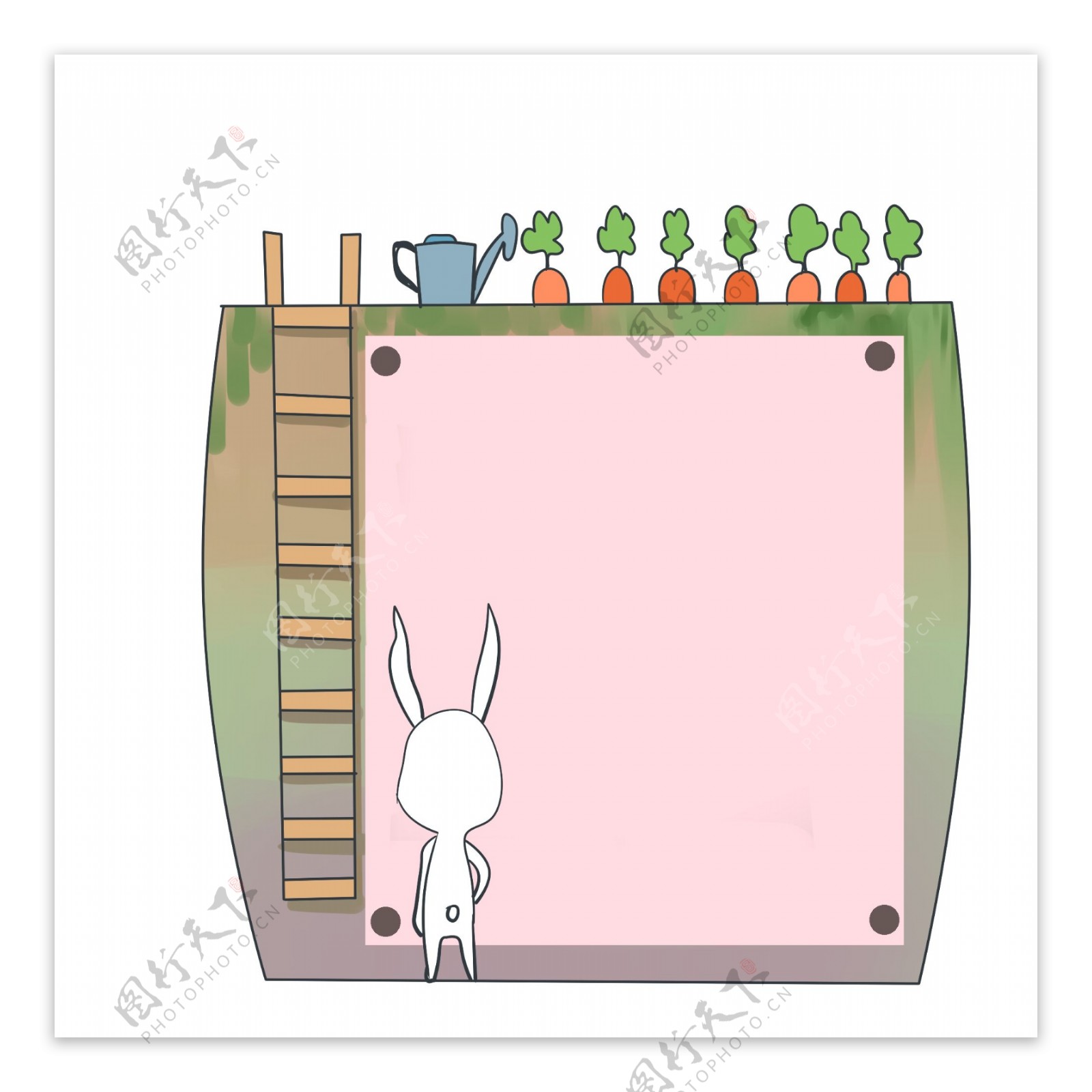 可爱卡通小兔子边框