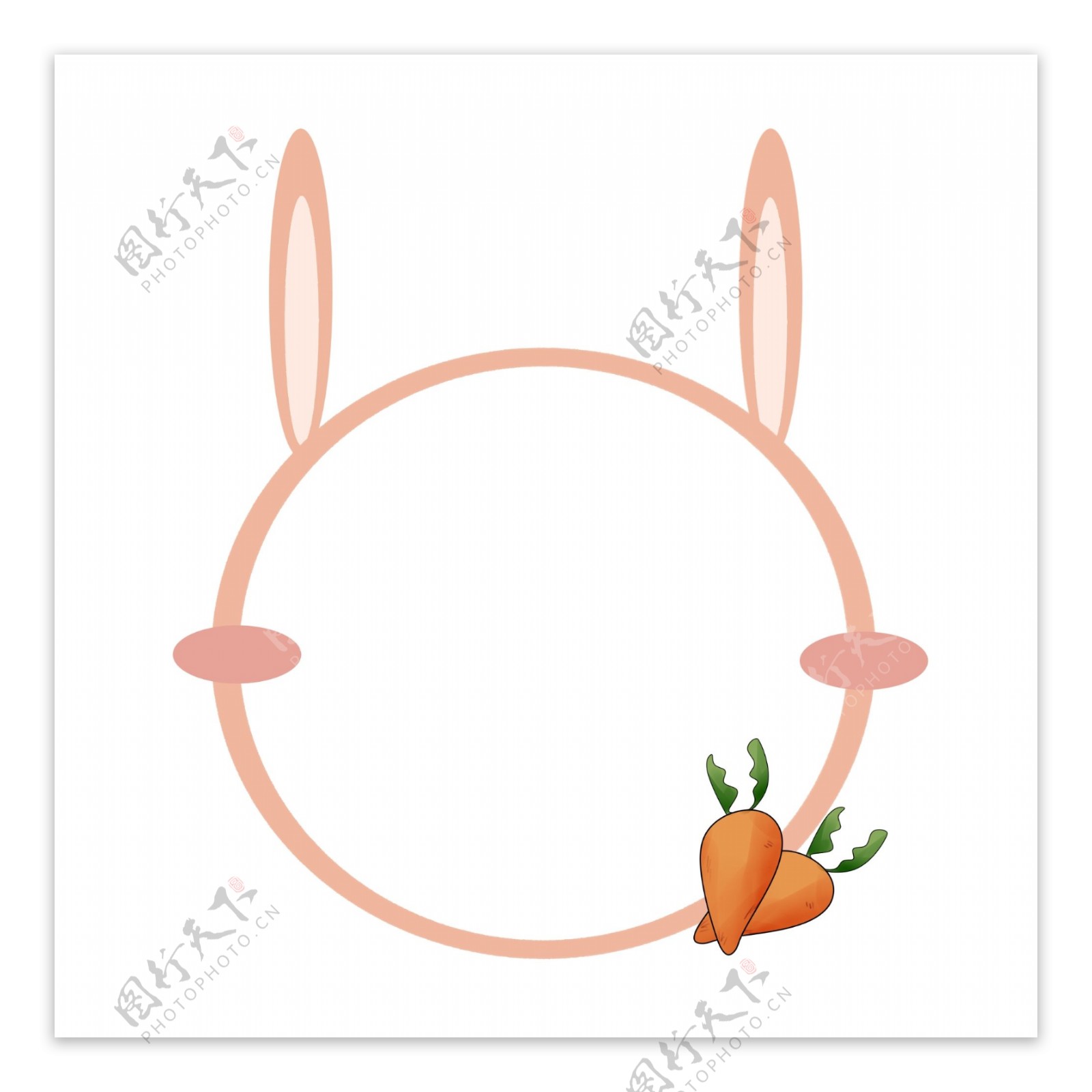 可爱小兔子边框插画