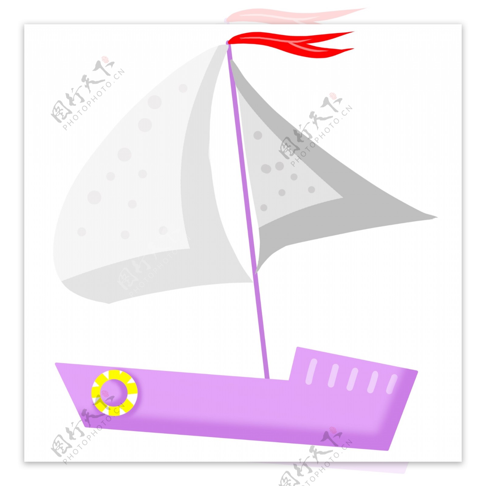 紫色船只帆船