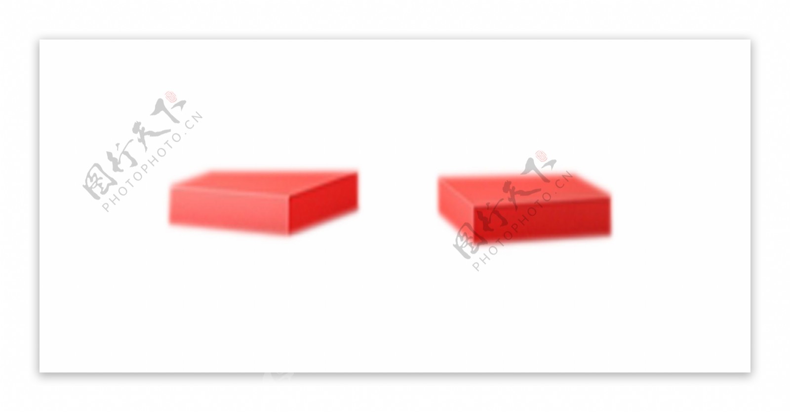 红色的长方形积木装png素材