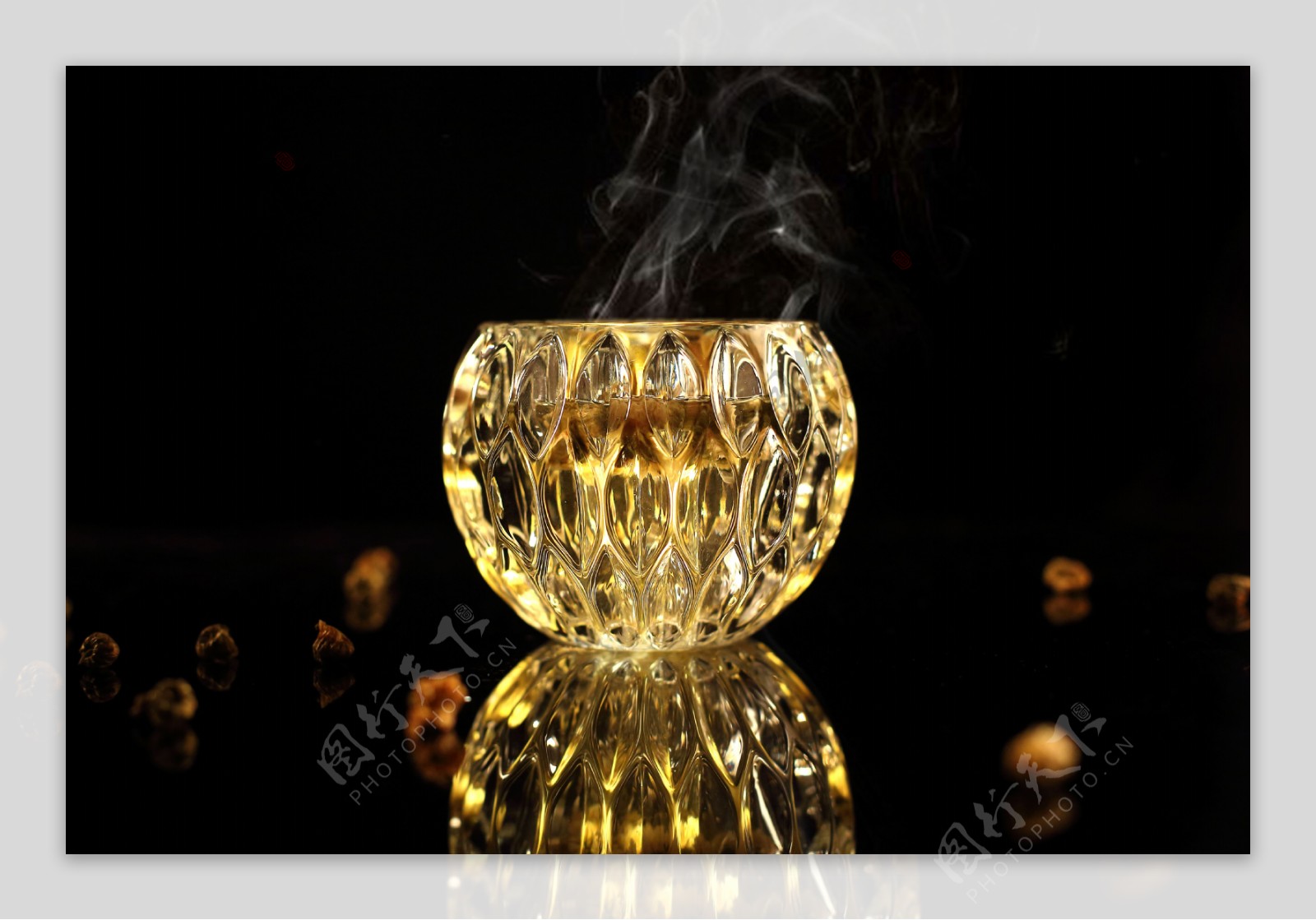 水培玻璃花瓶透明圆球茶水烟雾茶