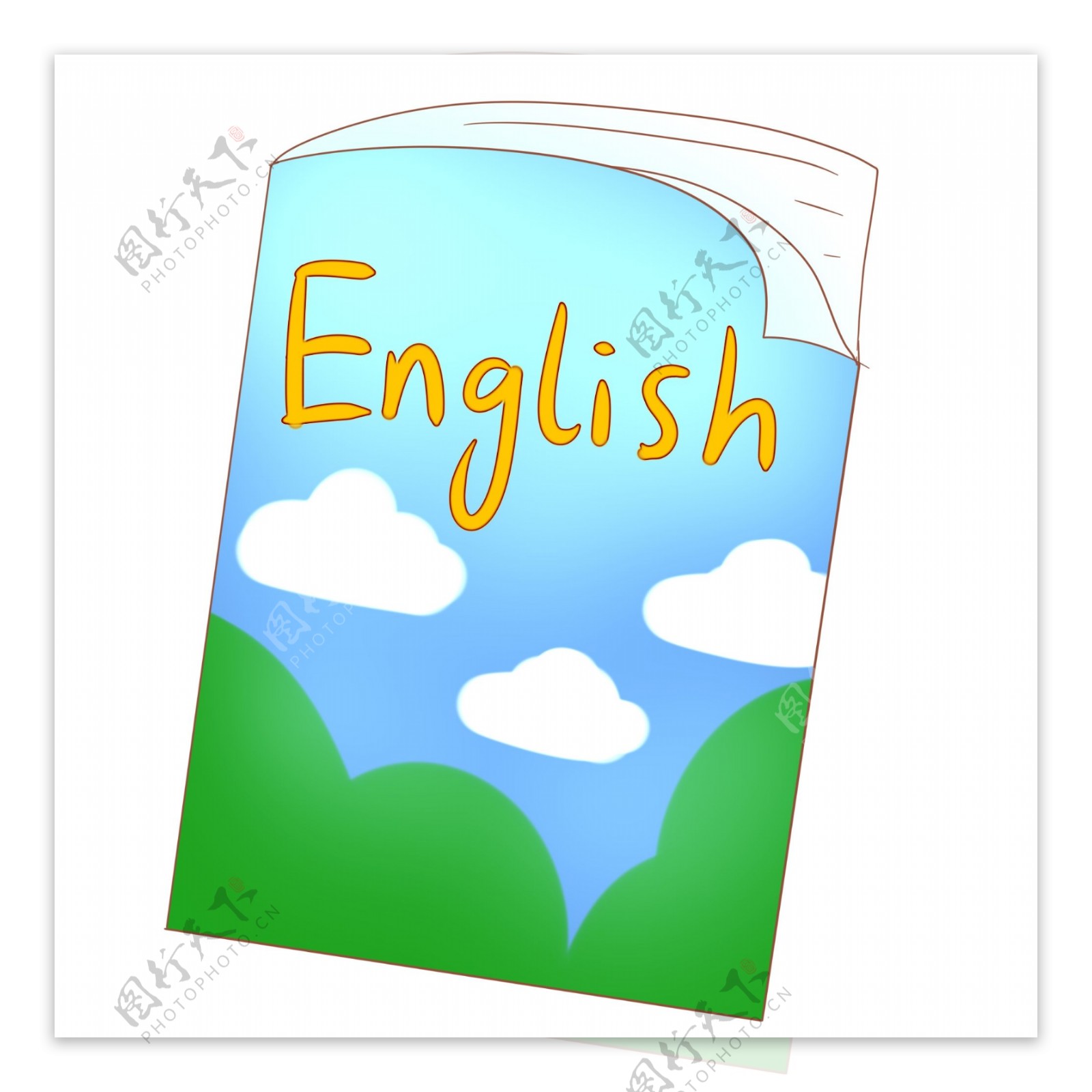 蓝绿色字母英语书